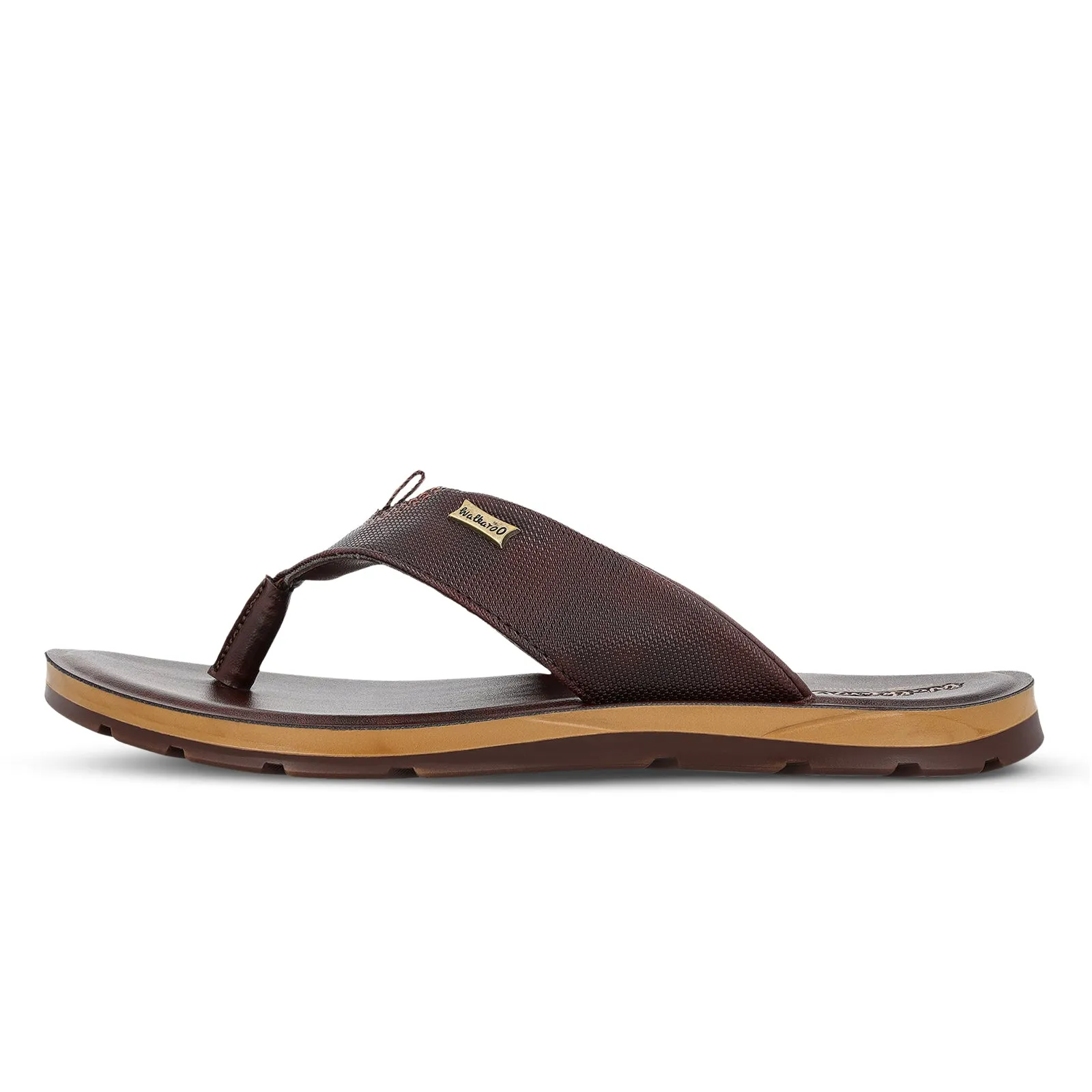 Men's Daily Wear V-Strap Sandals - WE1025 Brown Sunny Pool Day