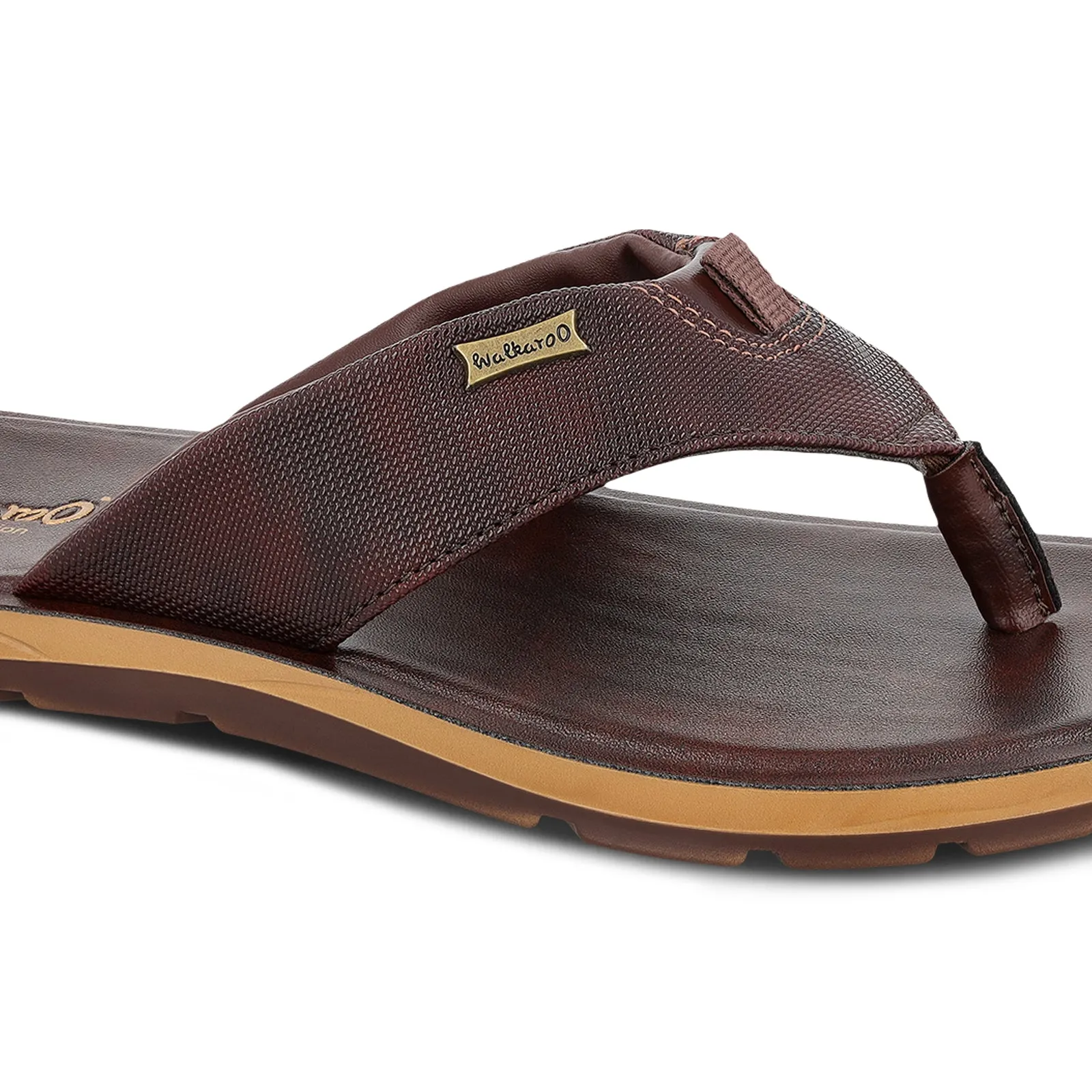 Easy Fit Walk Men's Daily Wear V-Strap Sandals - WE1025 Brown