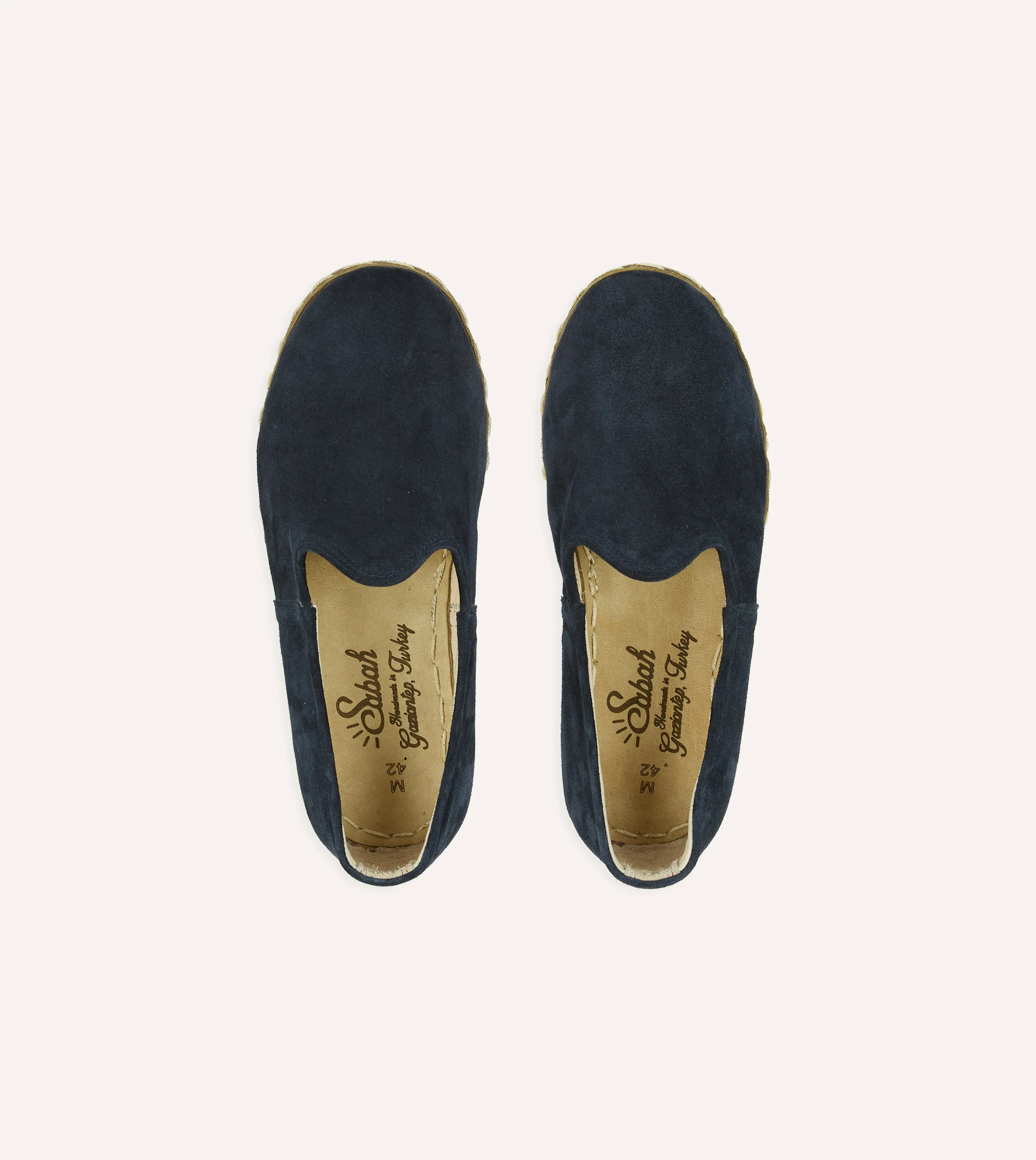 Sabah Oxford Navy Suede Shoes Smooth Soles