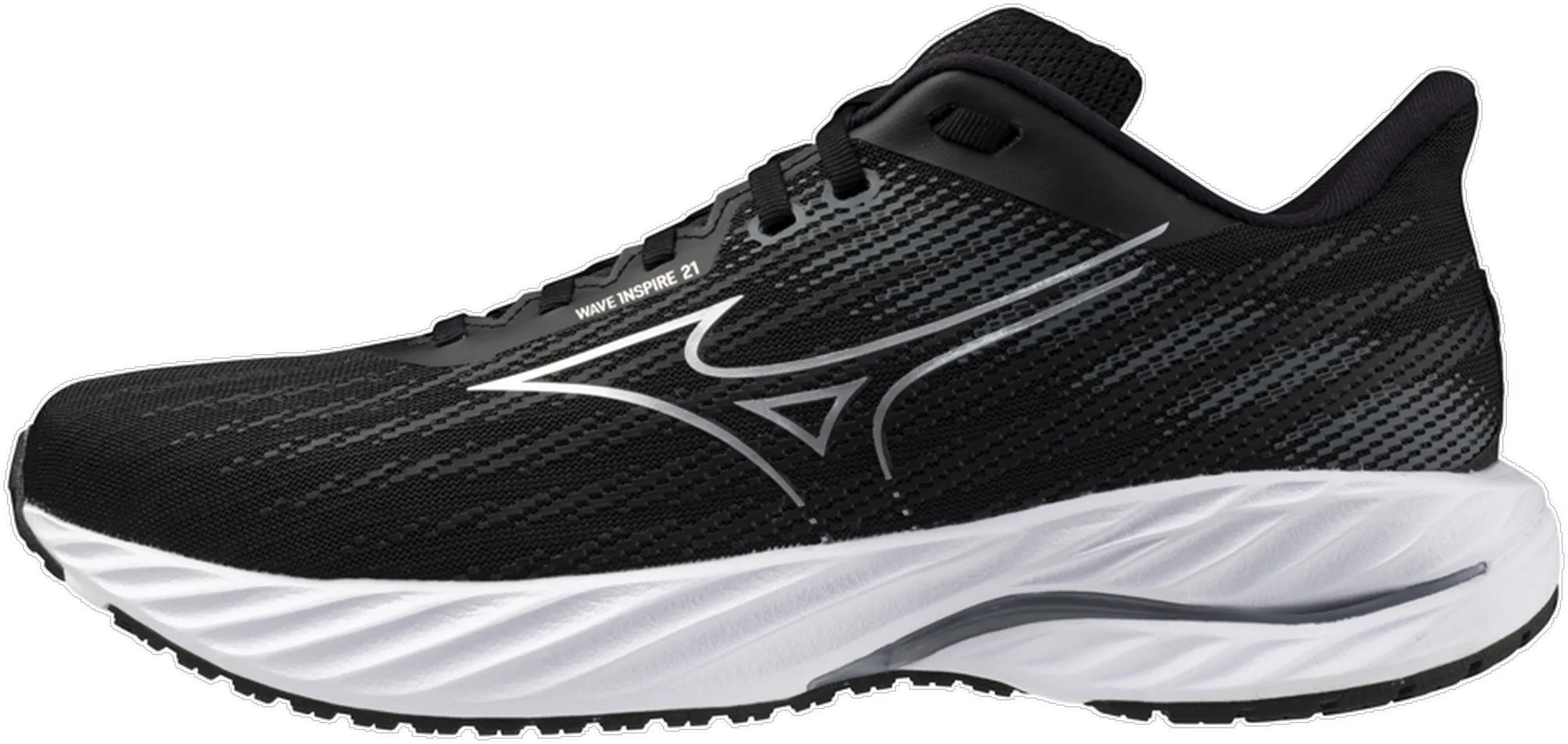 Mizuno Wave Inpsire 21 Mens Running Shoes - Black Comfort Upper