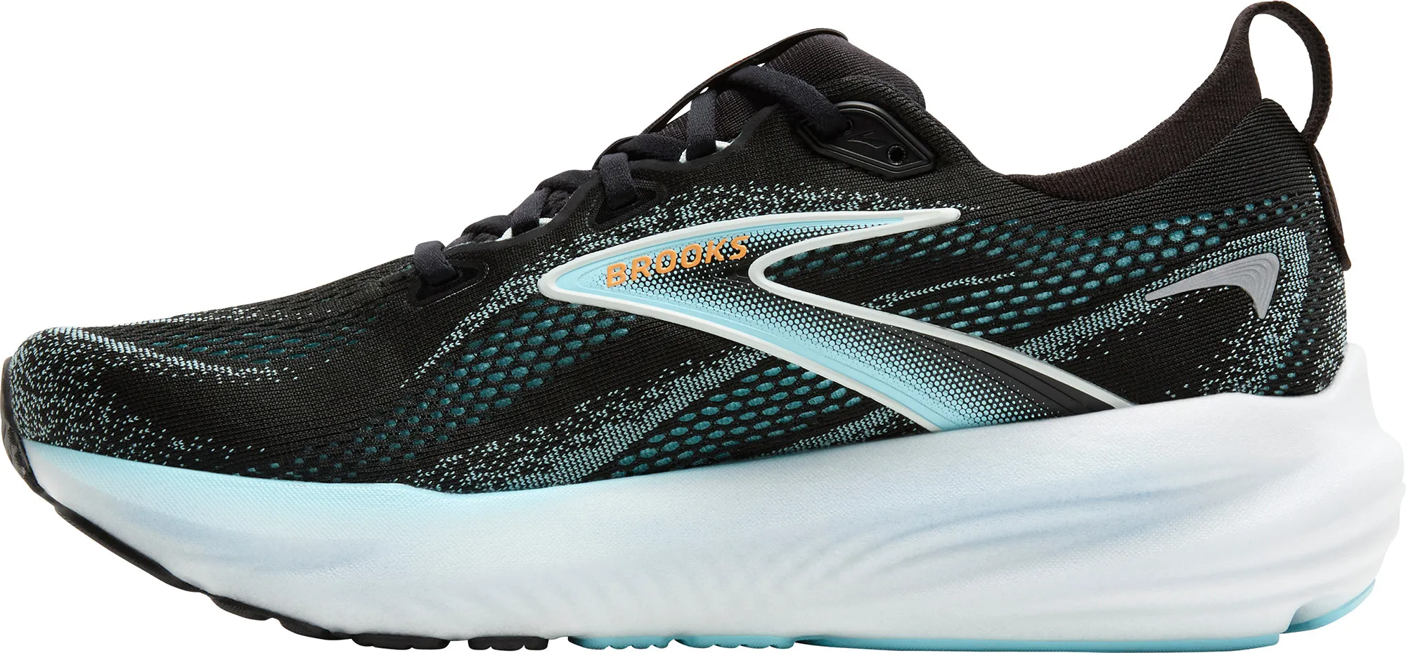 Sweat Resistant Gym Workout Brooks Glycerin 22 Mens Running Shoes - Black