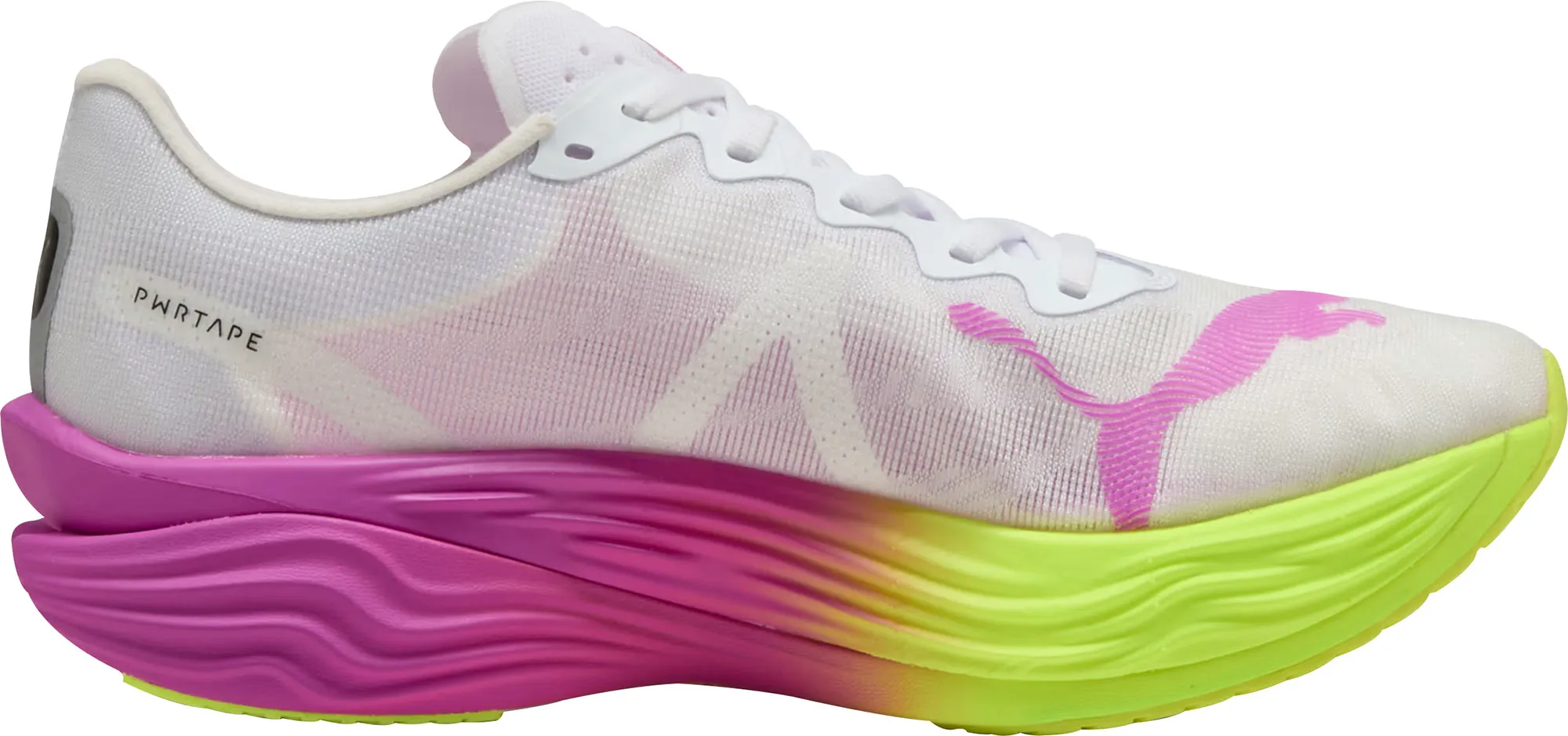 Puma Deviate Nitro Elite 3 Mens Running Shoes - White Sweat Resistant Frequent Travelers Curve Hug