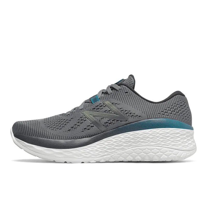 Fresh Foam More v2 - Gunmetal Grey with White and Teal - Men's Sport Casual