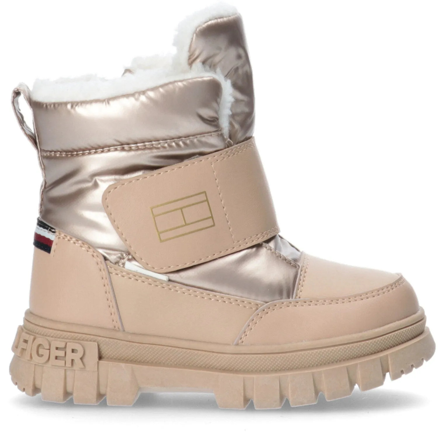 Snow Trekking Gear Outdoor Snow Protection Tommy Hilfiger Bronze Fur Boot