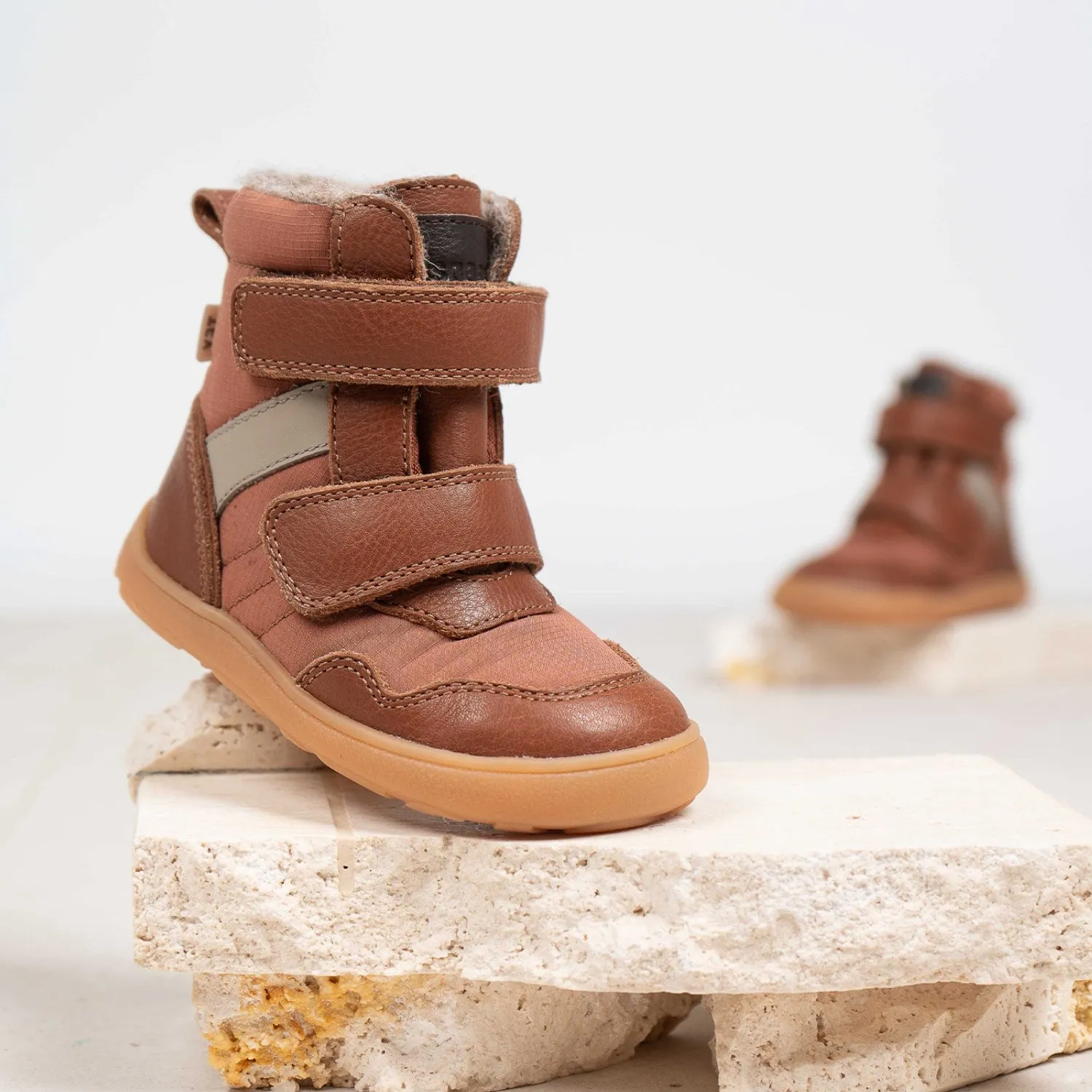 Snow Trek Outdoor Hiking Shoes Bisgaard Brown Barefoot Timo Tex
