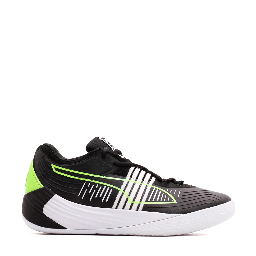 Puma Basketball Men Fusion Nitro Black Green Glare 195587-01 TPU Full Length Air
