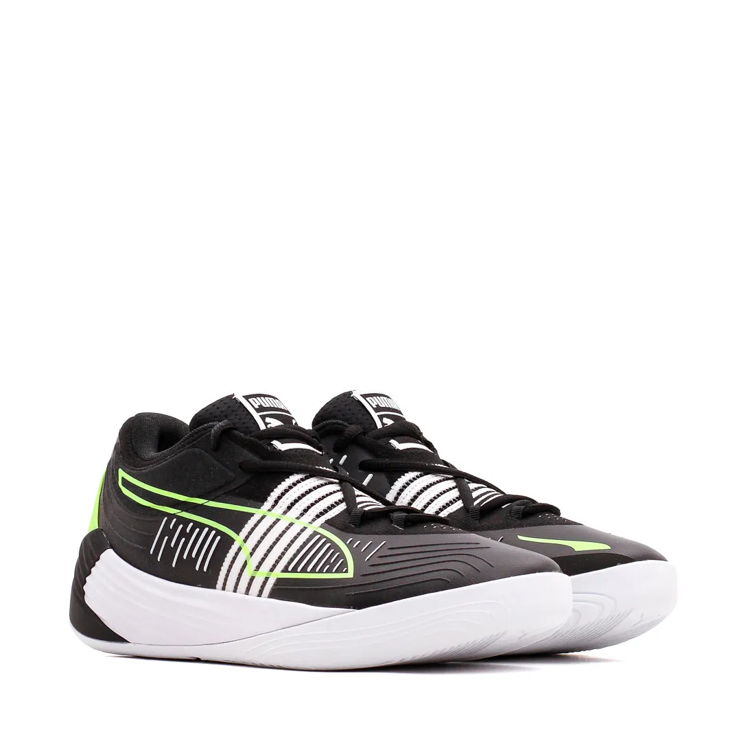 Enhanced Stability Airflow Channeled Sole Puma Basketball Men Fusion Nitro Black Green Glare 195587-01