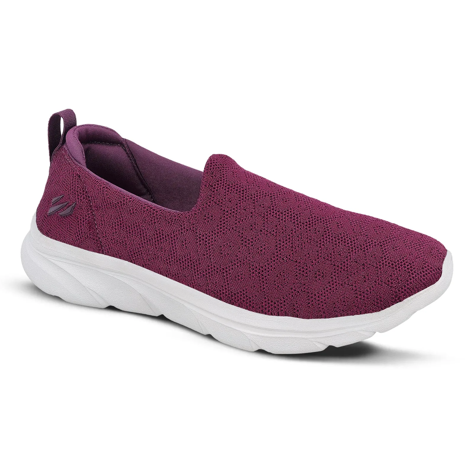 Women's Slip-on Walking Shoes - WS3262 Purple Anti Skid Slip On Rugged Sole