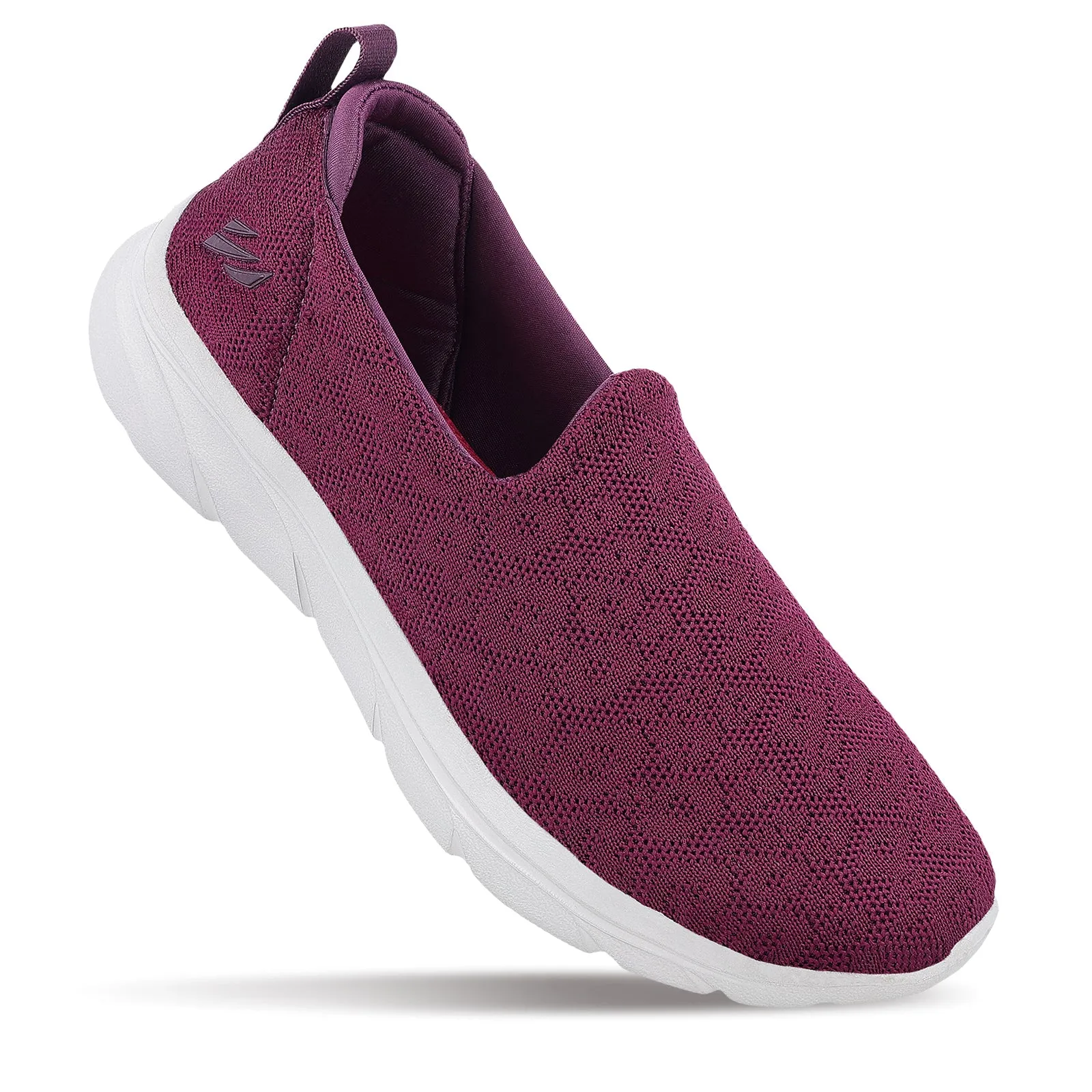 Fastening Secure Slip On Comfort Fit Travel Women's Slip-on Walking Shoes - WS3262 Purple
