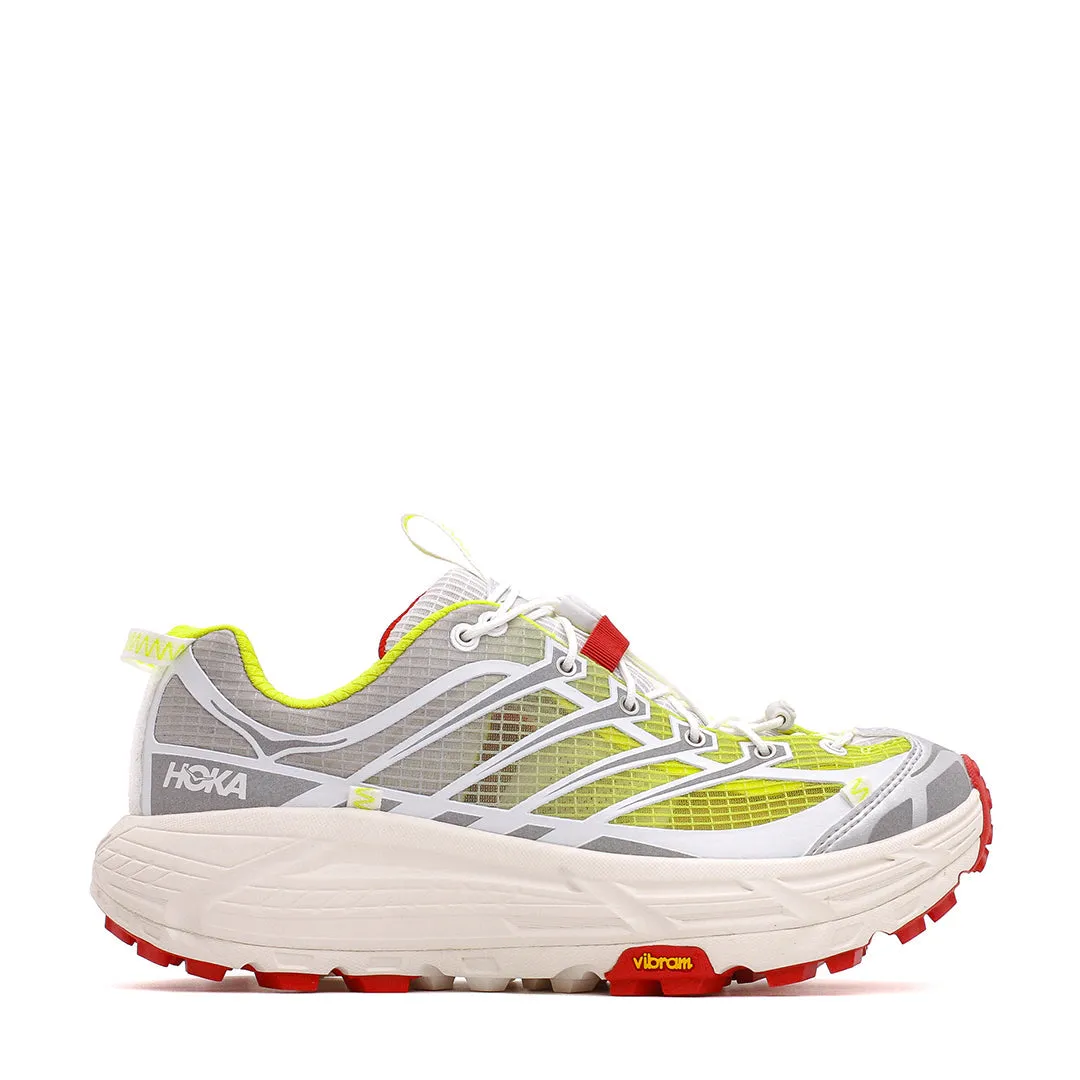 Mountain Strong Hoka One One Men x Nicole McLaughlin Mafate Three2 White Neon Yellow Core 1153931-WNN