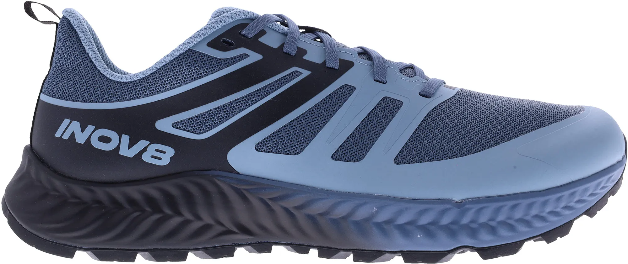 Abrasion resistant Inov8 TrailFly WIDE FIT Mens Trail Running Shoes - Blue