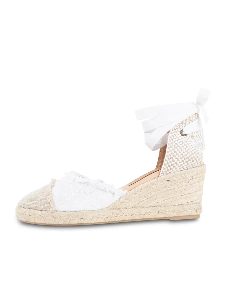 Foot Control Elle Cap Toe Lace Up Espadrille