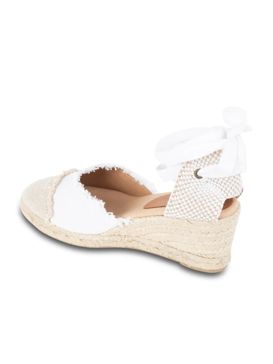 Elle Cap Toe Lace Up Espadrille Run Errand Everyday Wear