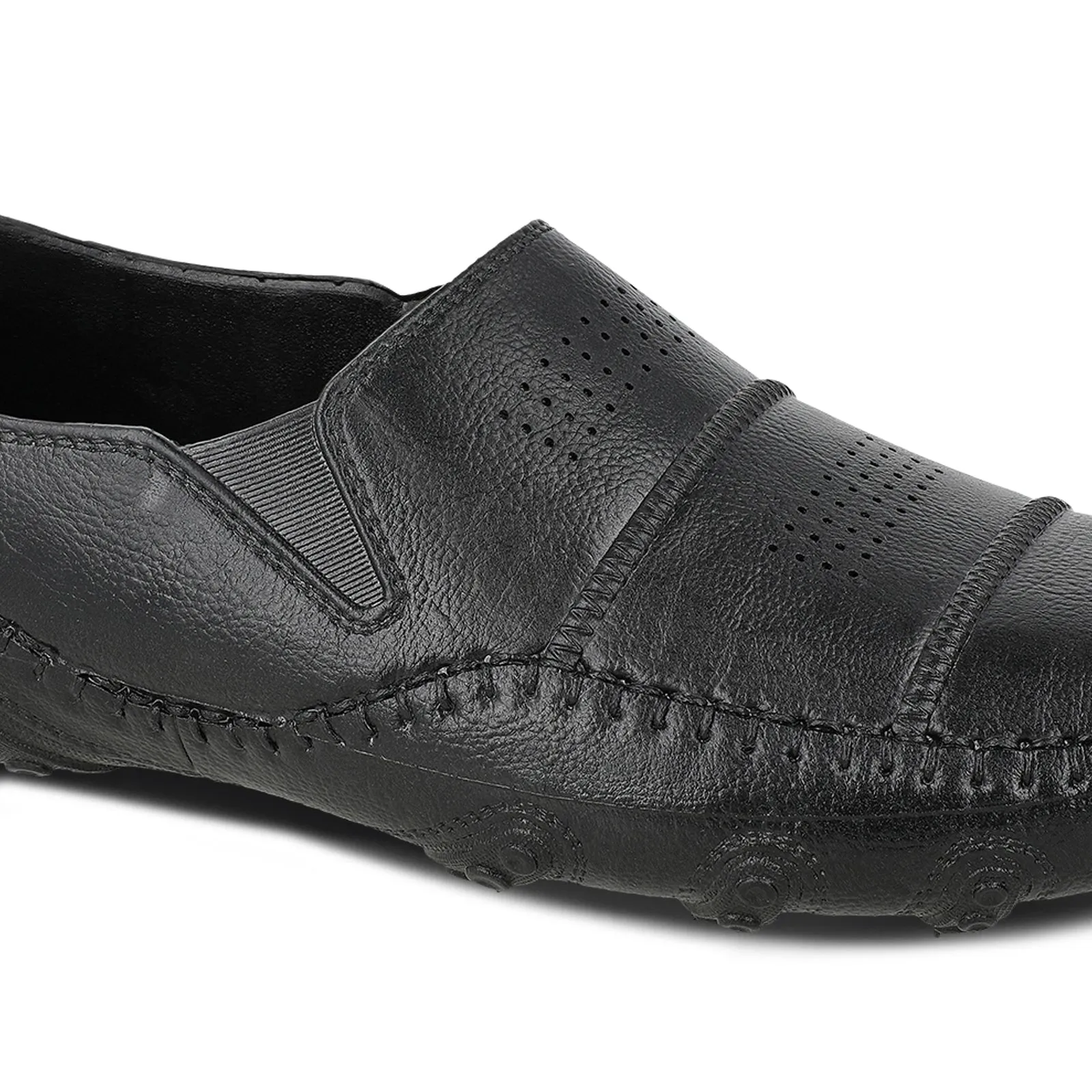 Easy Wear Shoes Men's Slip-On Rain Shoes - 12316 Black