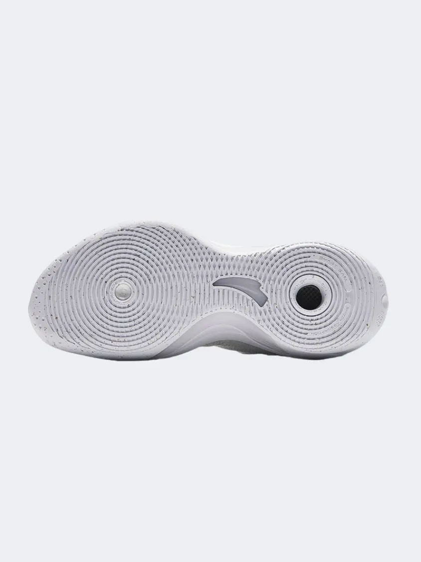 Stretchable Mesh Adaptive Motion Control Anta Kt8 Men Basketball Shoes White/Metal Golden
