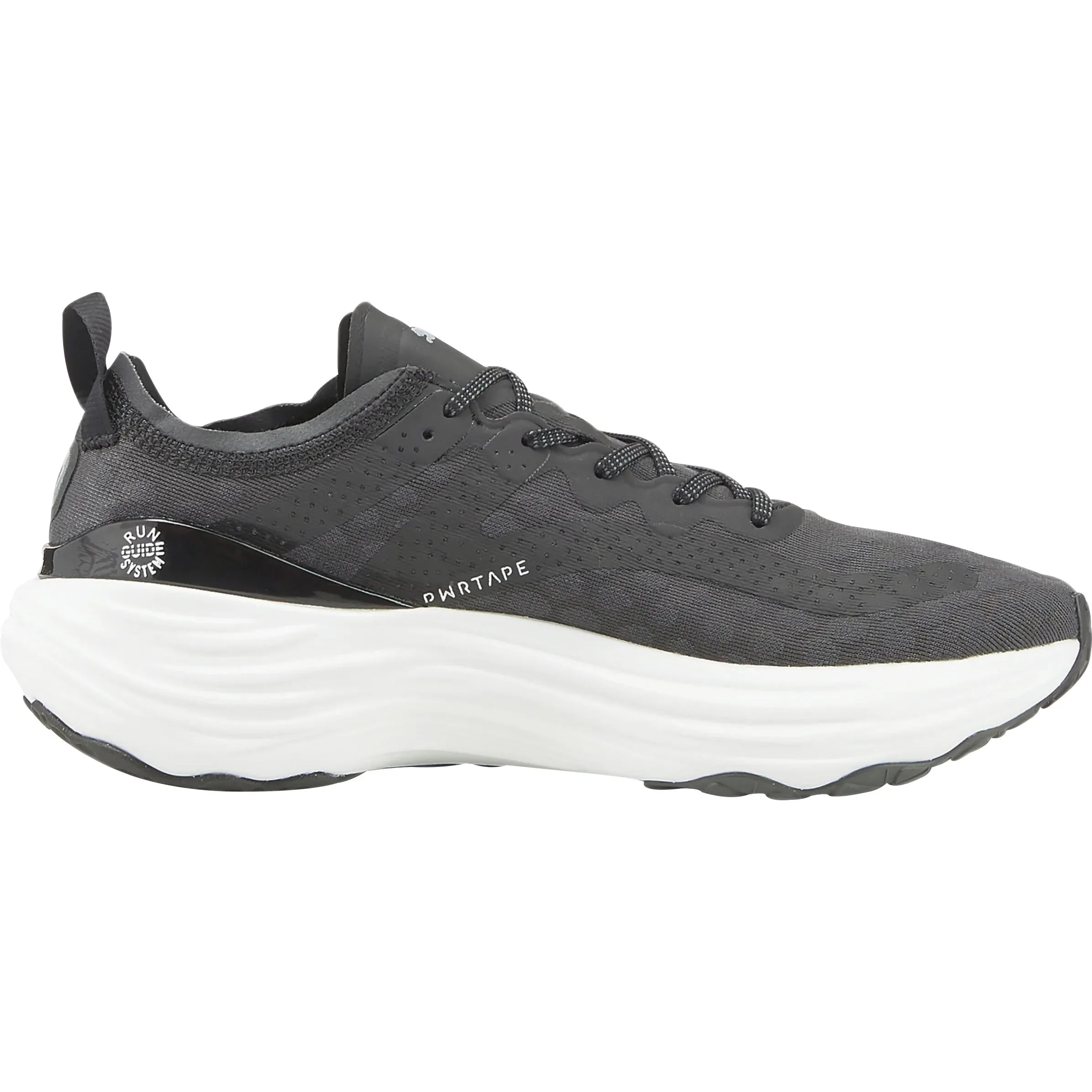 Puma ForeverRun Nitro Mens Running Shoes - Black Leather Upper Feather Light Travel Enthusiasts