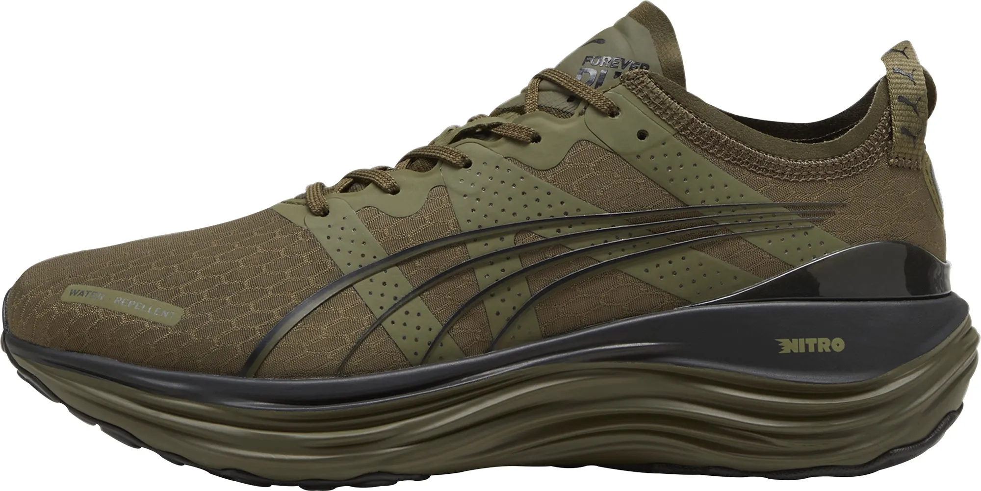 Puma ForeverRun Nitro WTR Mens Running Shoes - Green Comfort Upper