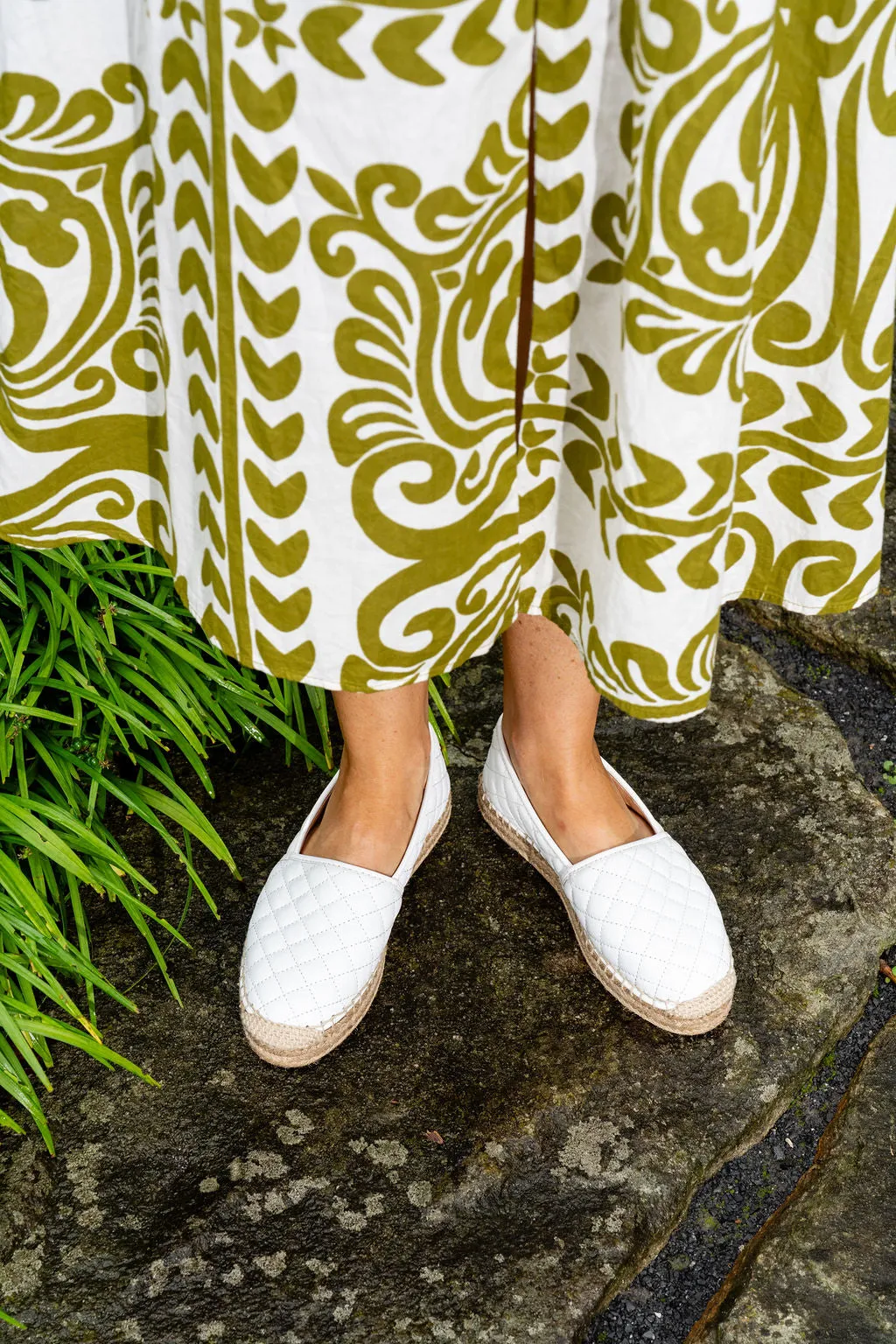 Abigail Quilted Slip on Espadrille Move Comfort Breath Focus