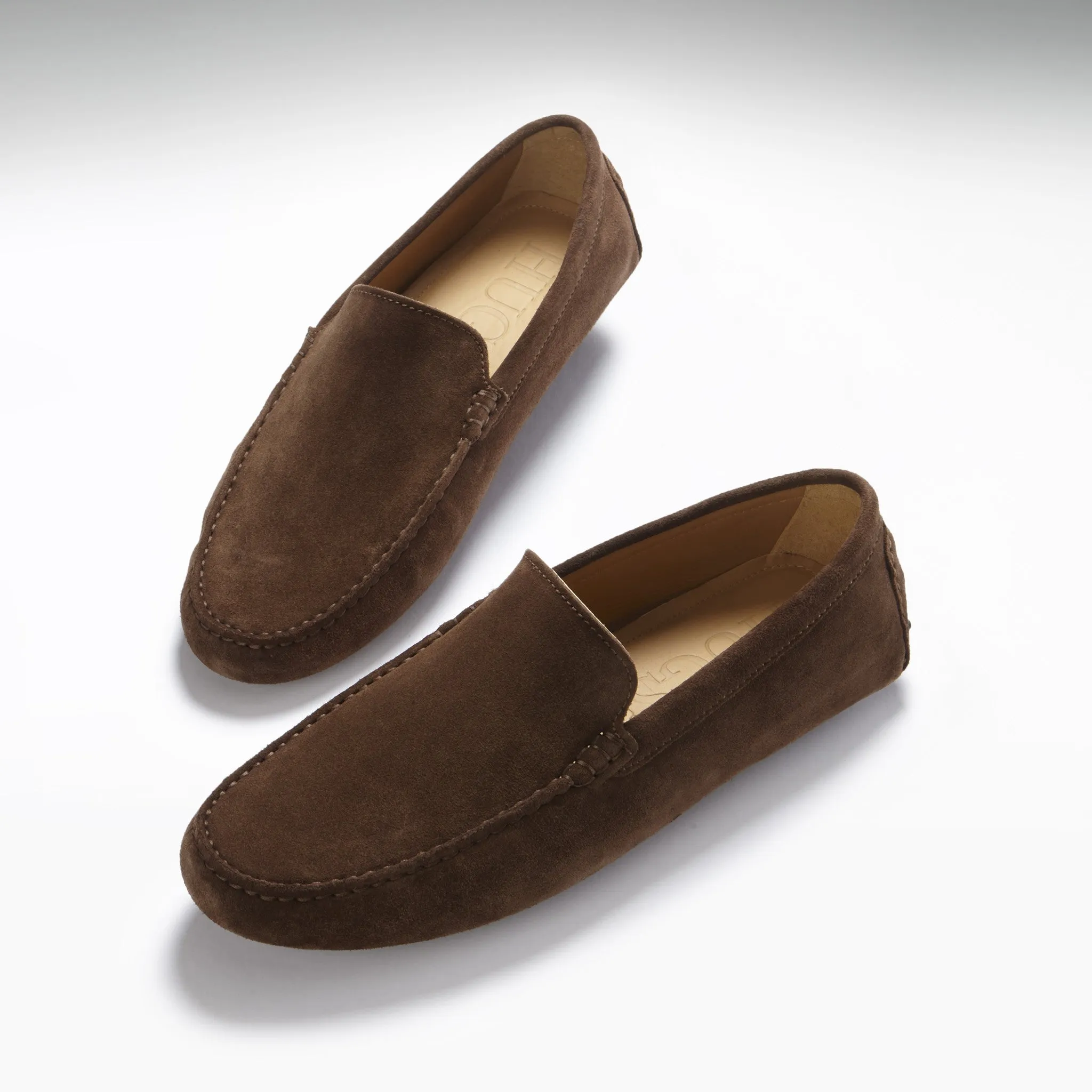 Quick Step Heel Grip Driving Loafers, brown suede