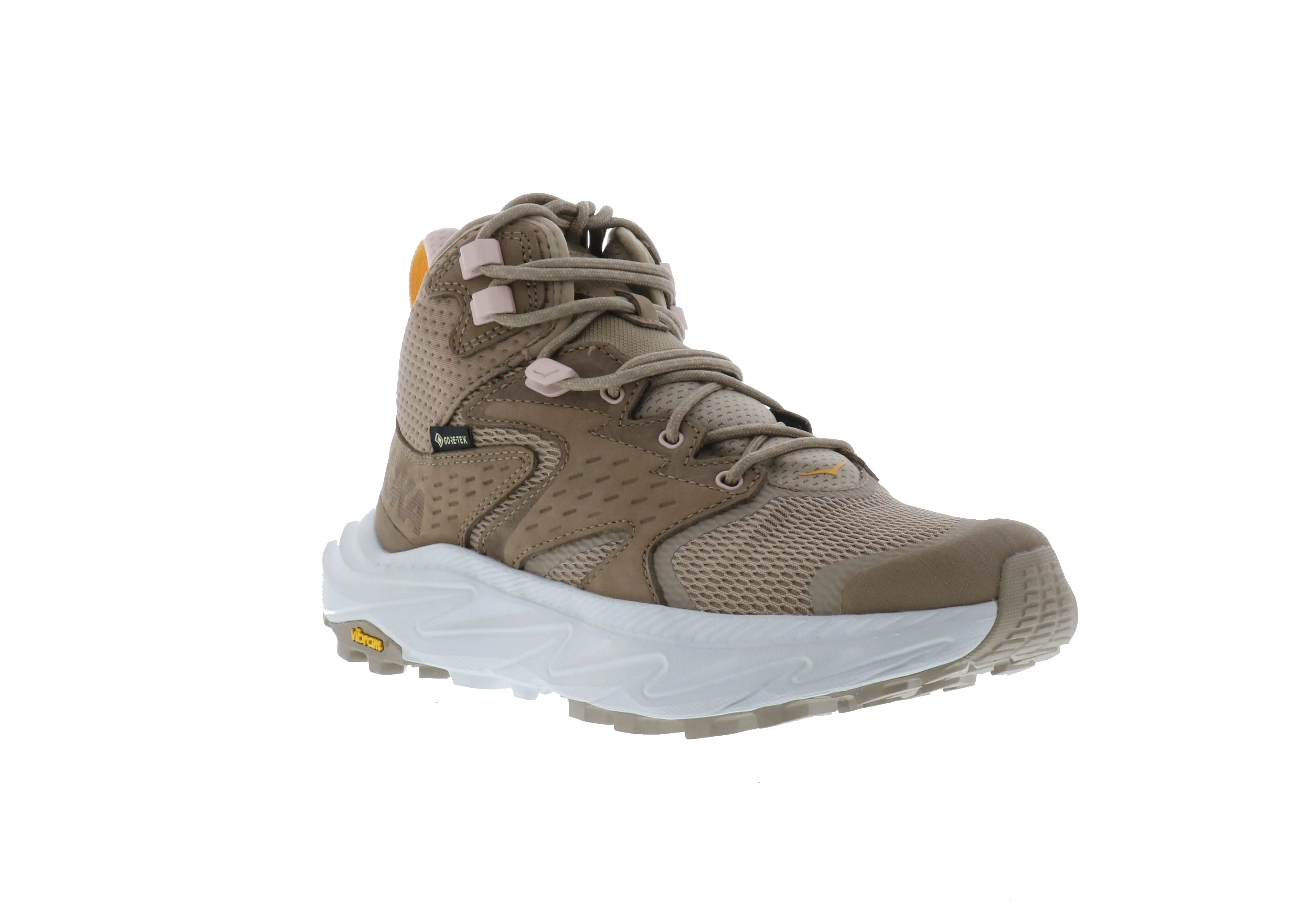 Hoka Anacapa 2 Mid GTX (Women's) - Dune/Ice Flow wet conditions Heavy Impact Cushioning