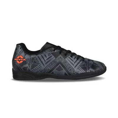 Nivia Force Futsal Football Shoes for Men (Black) Play Stability Stamina Focus