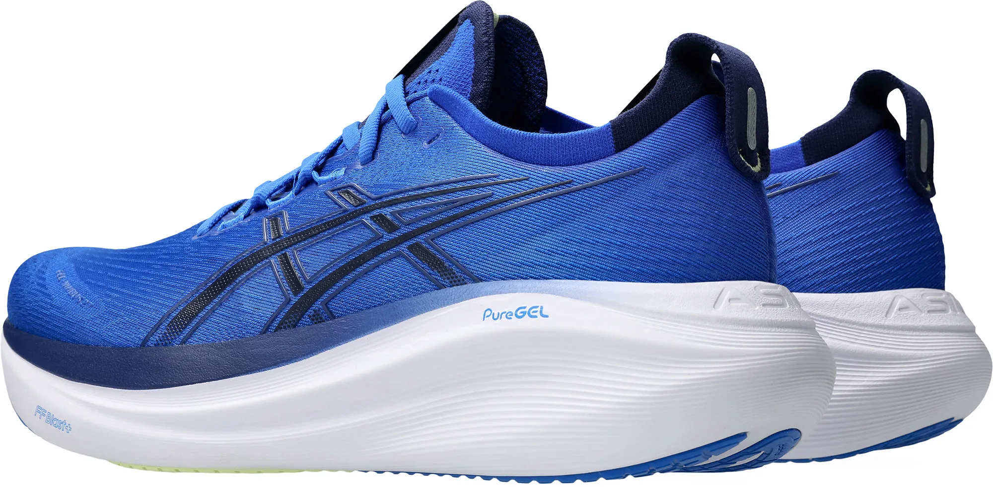 New In Asics Gel Nimbus 27 Mens Running Shoes - Blue