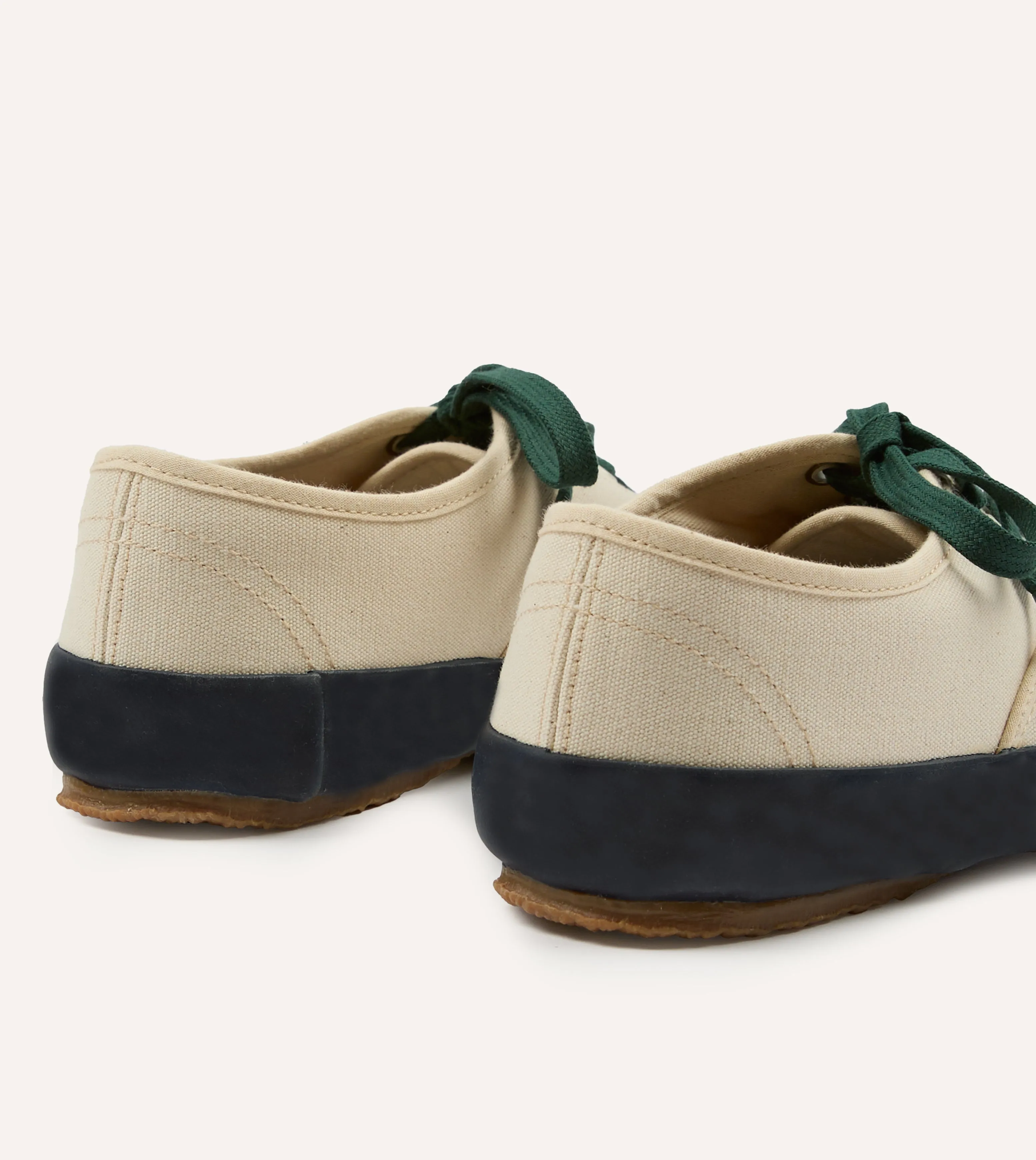 Drake's By Reproduction of Found Ecru and Navy Military Trainer Dance Fit