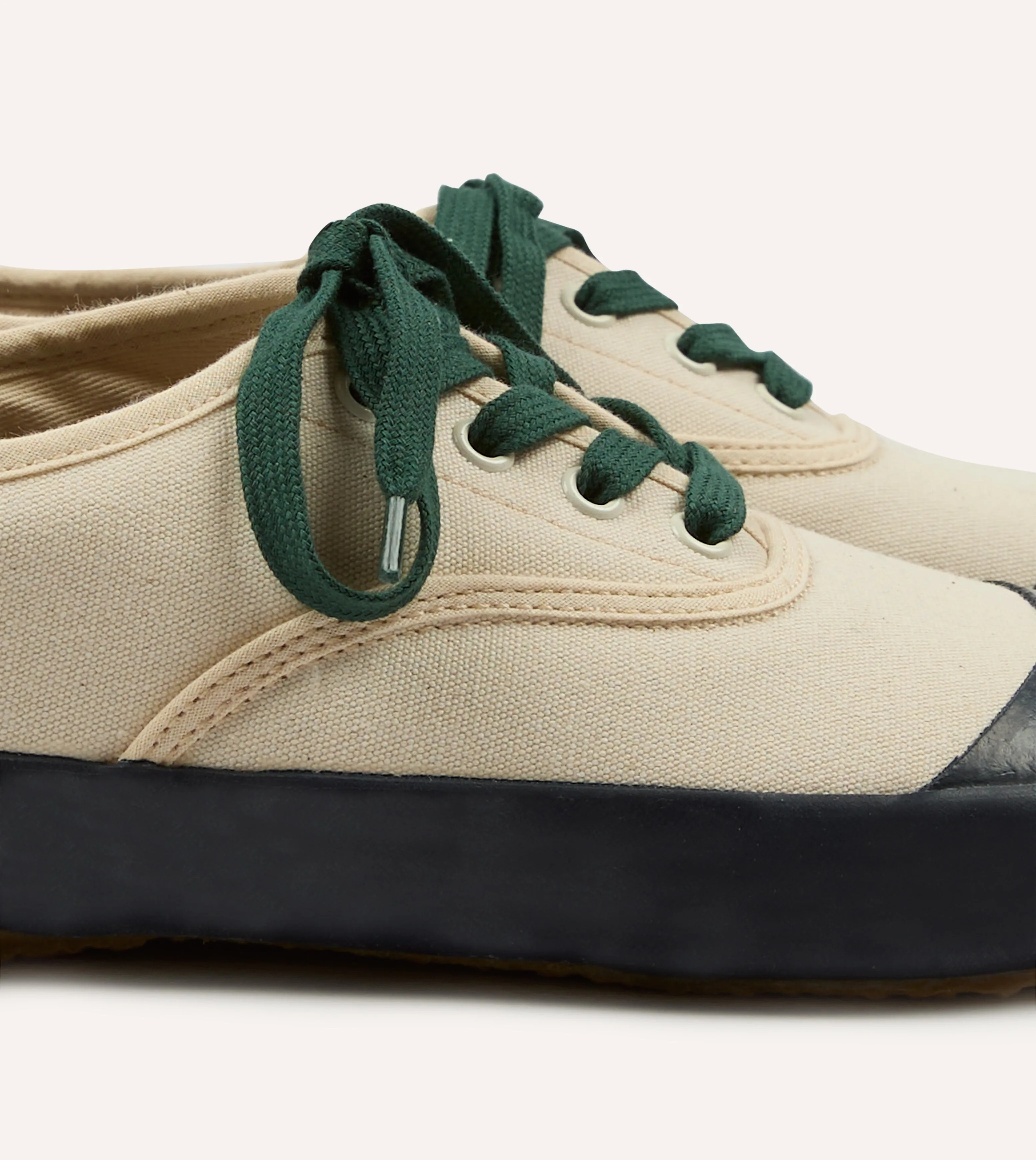 Drake's By Reproduction of Found Ecru and Navy Military Trainer Feather Light City Adventure Stud Cool
