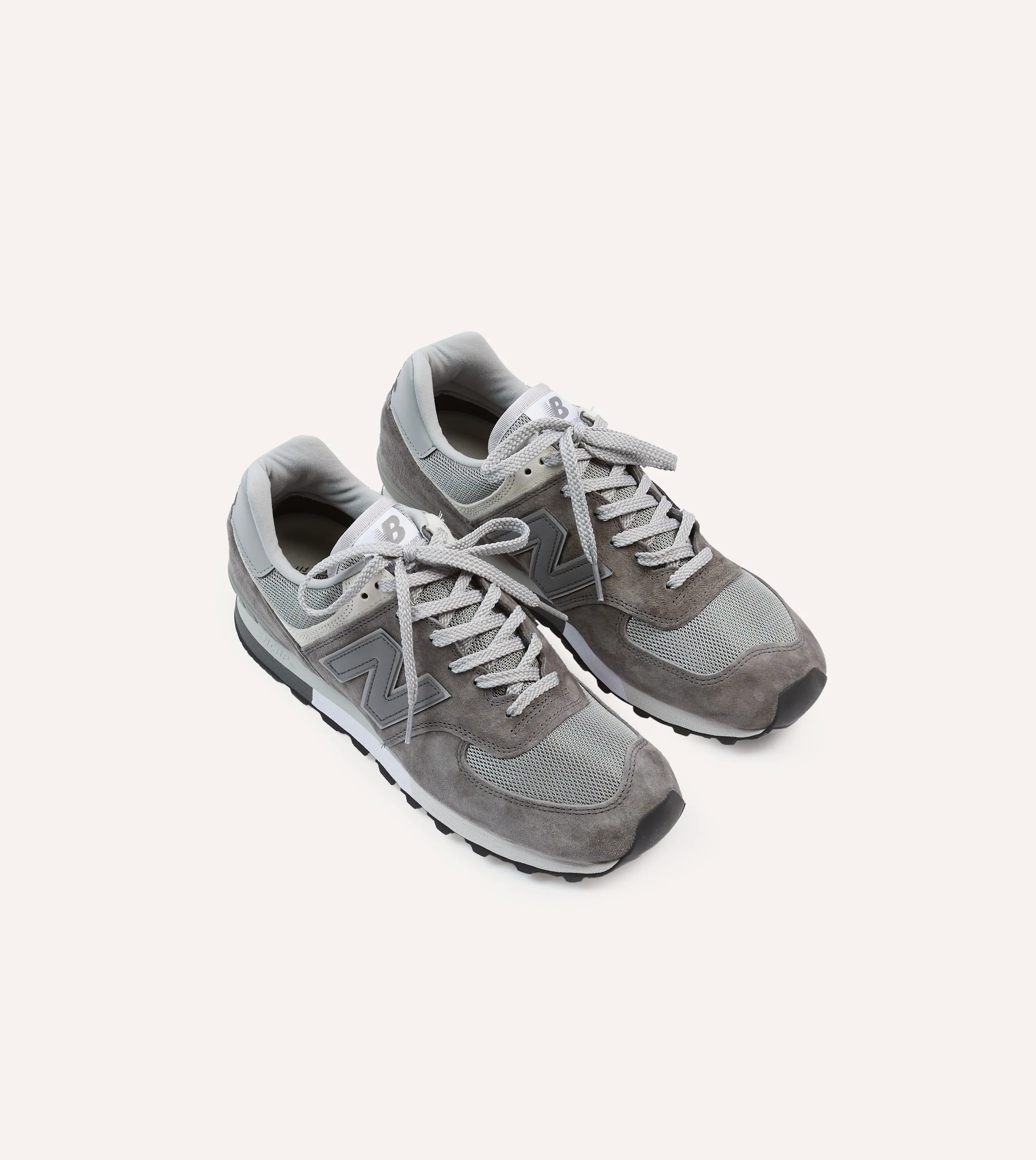 New Balance Dark Gull Grey MADE in UK 576 Trainers Fantasy Path Red Glow