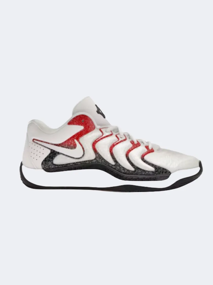 Nike Kevin Durant 17 Men Basketball Shoes White/Red/Obsidian Moisture   Wicking Sweatproof