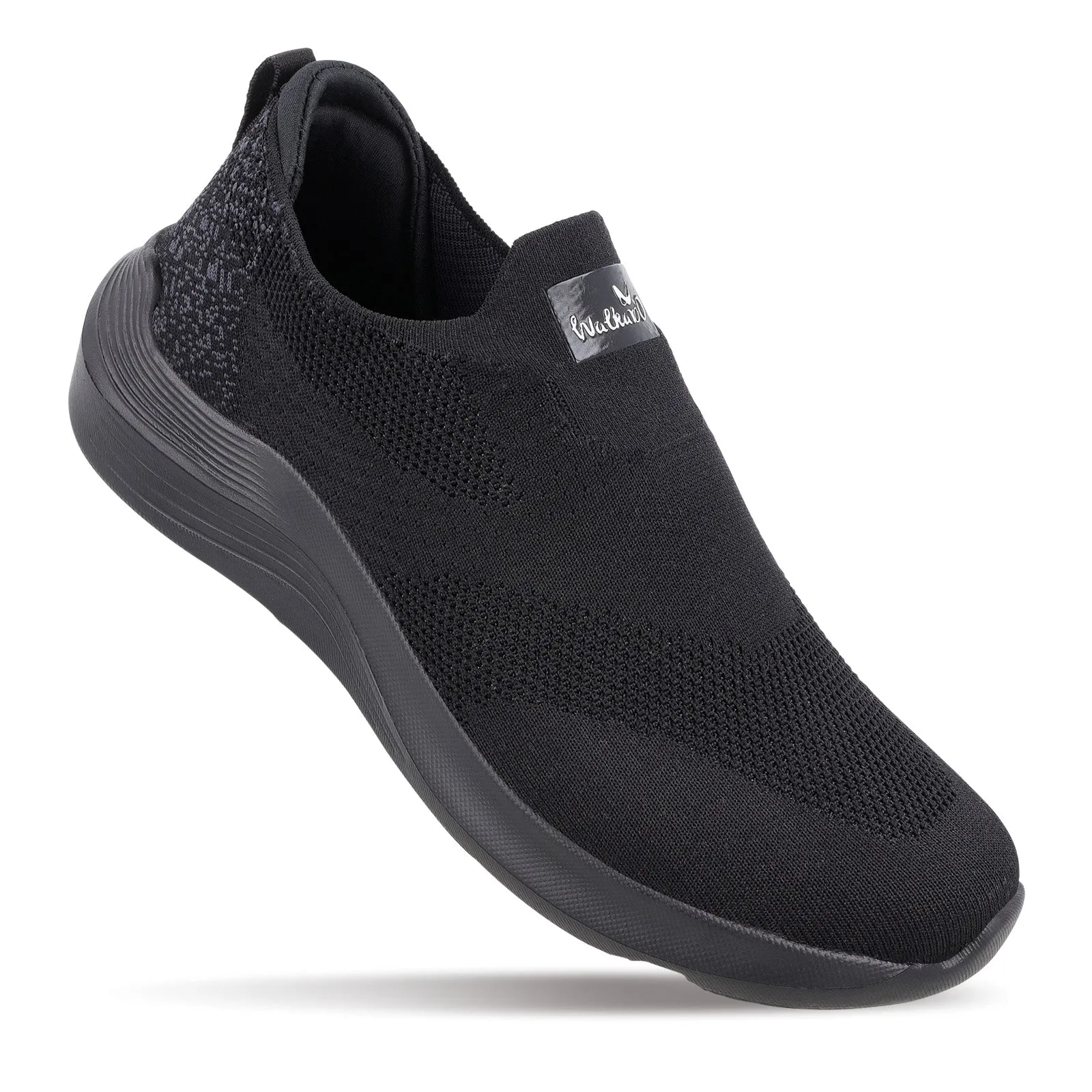 Walkaroo Men Pull-on Belly Shoes - WS9539 Black Comfy Flex