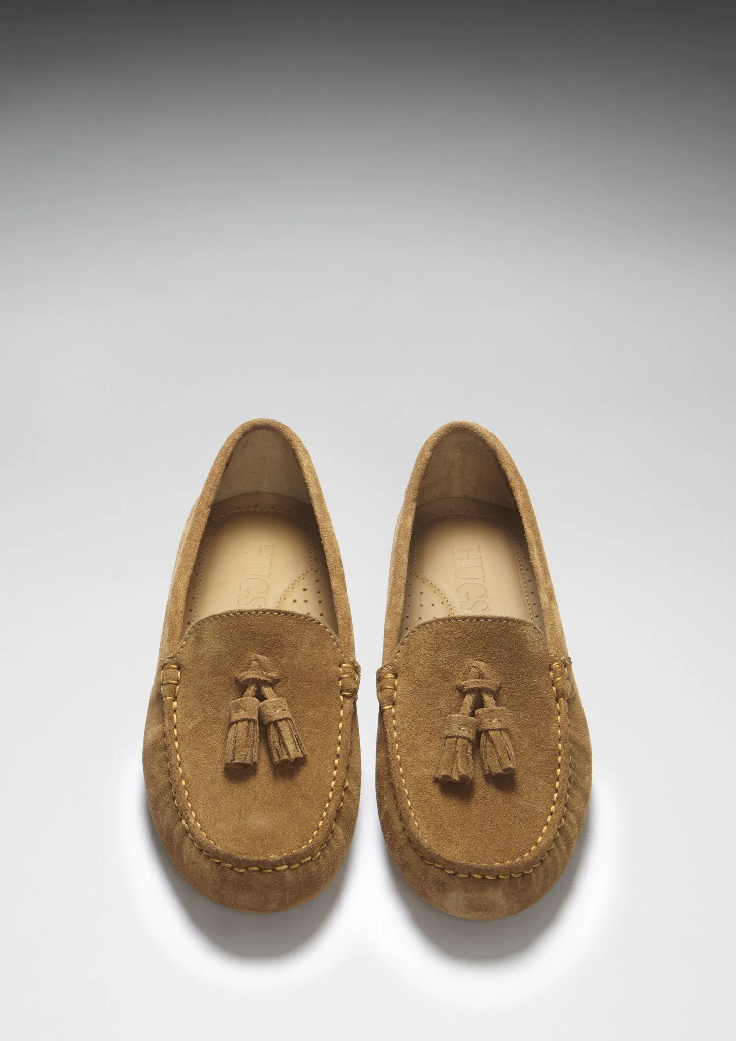 Women's Tasselled Driving Loafers, tobacco suede Old Bridge