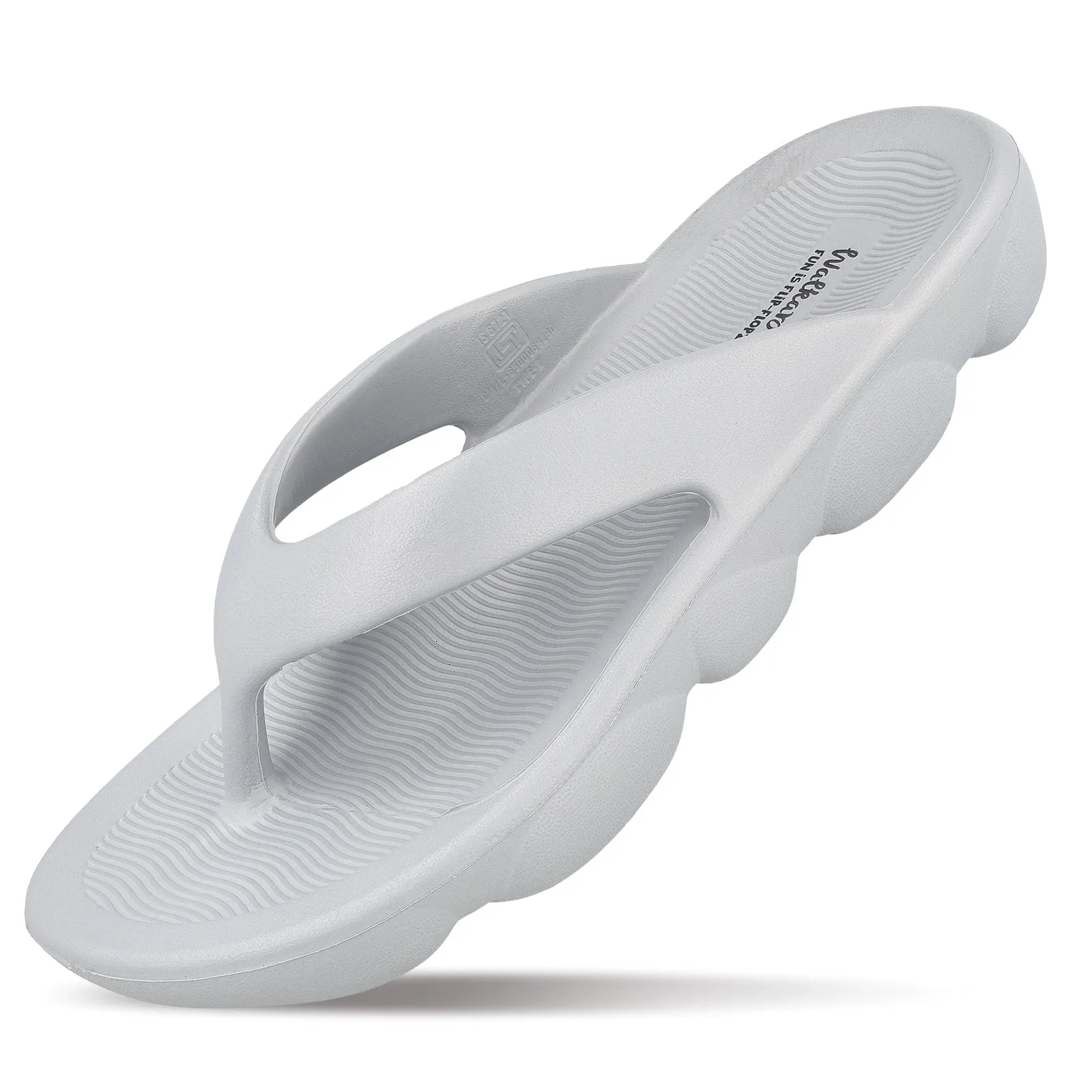 Men's Flip-Flop Slippers - WC8789 Light Grey Holiday Vibes Holiday Ready