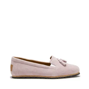 lace up closure Women's Tasselled Espadrilles, powder pink suede