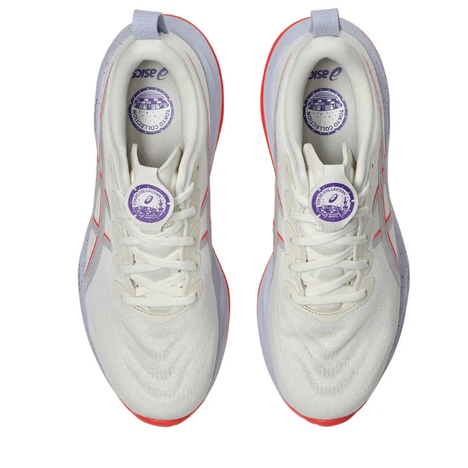 Muddy - trail running Comfortable Energy Return ASICS Men's GEL-CUMULUS 27 TOKYO Collection Running Shoes in Cream/Edo Purple AW25