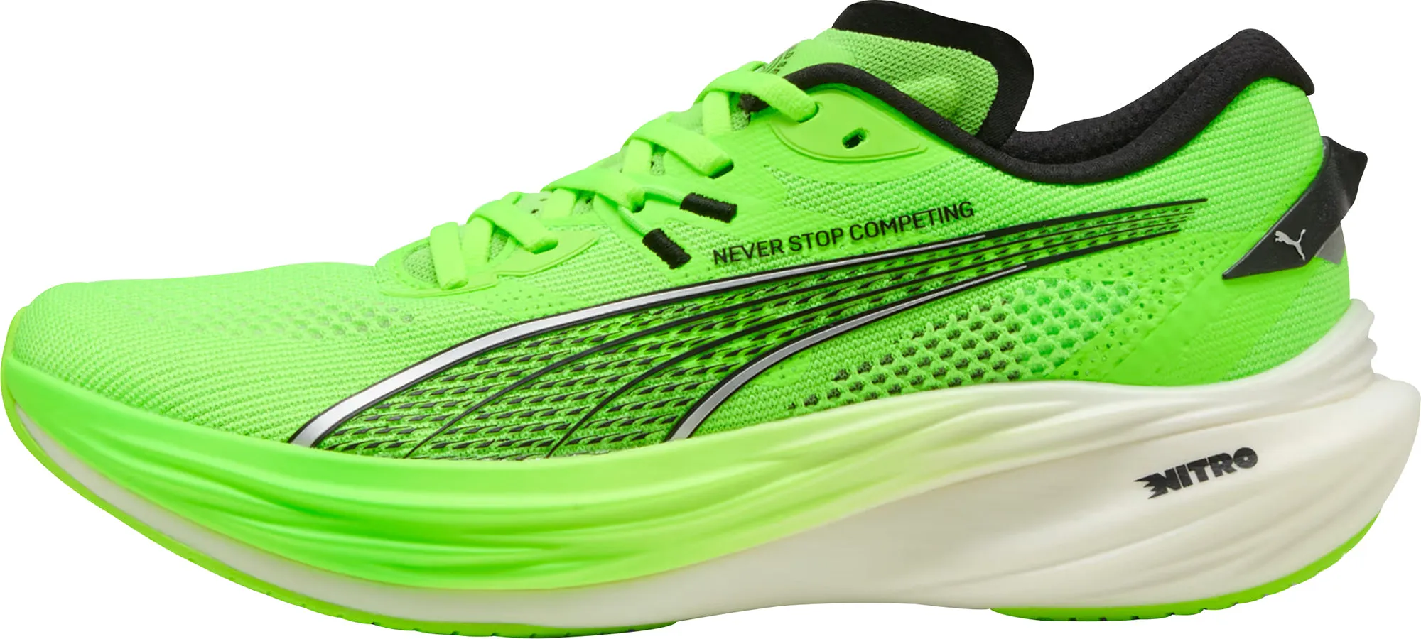 Puma Deviate Nitro 3 HYROX Mens Running Shoes - Green Easy Flow