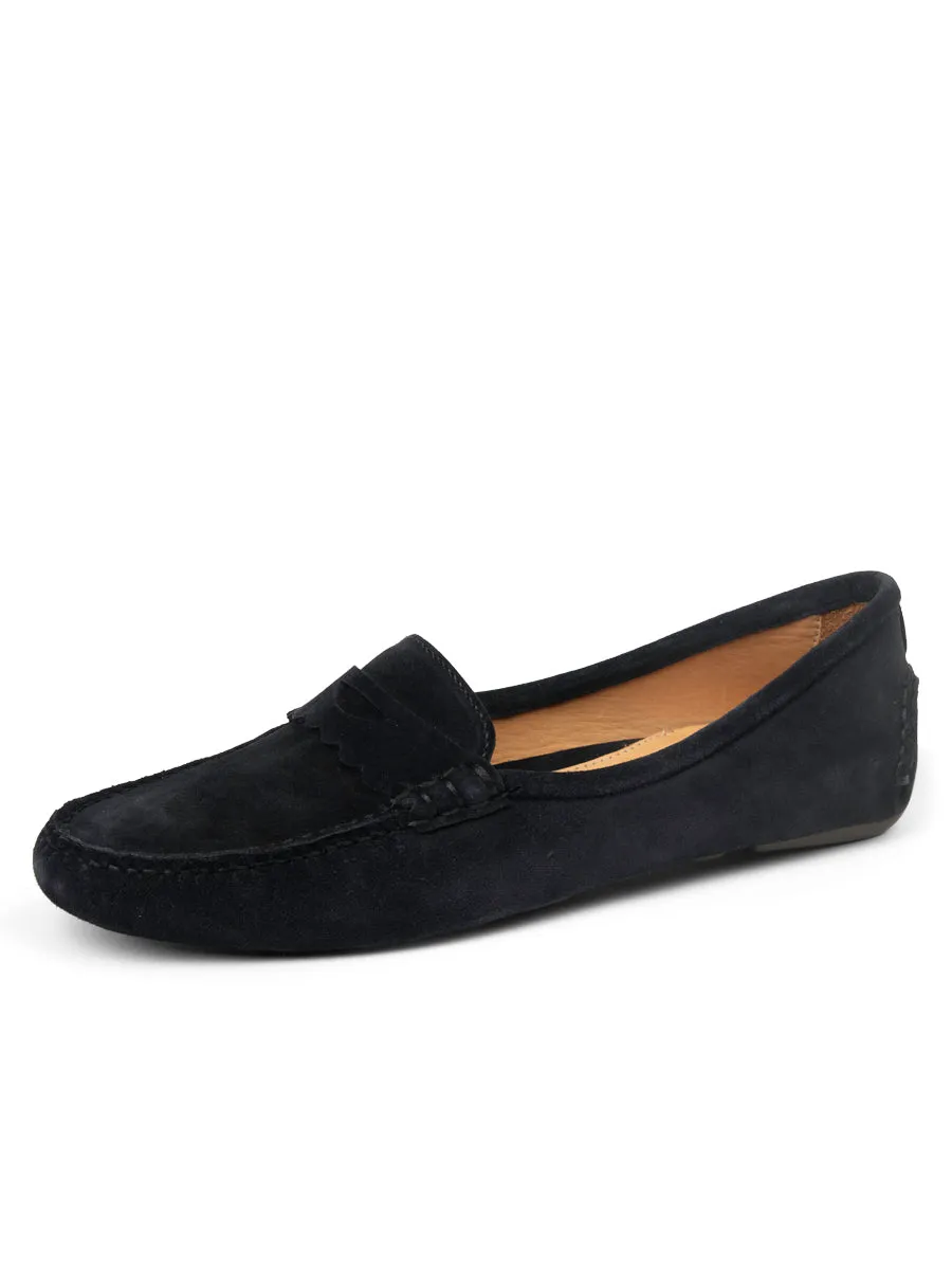Party Mood Janet Scalloped Penny Loafer Driving Shoe