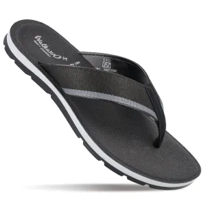 Beach Walk Everyday Pool Look Men's Daily Wear V-Strap Sandals - WGP50006 Black