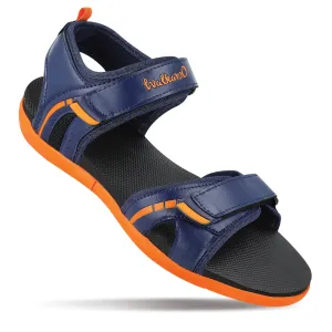 Walkaroo Mens Sandals  - WC4372 Navy Blue orange Low Weight