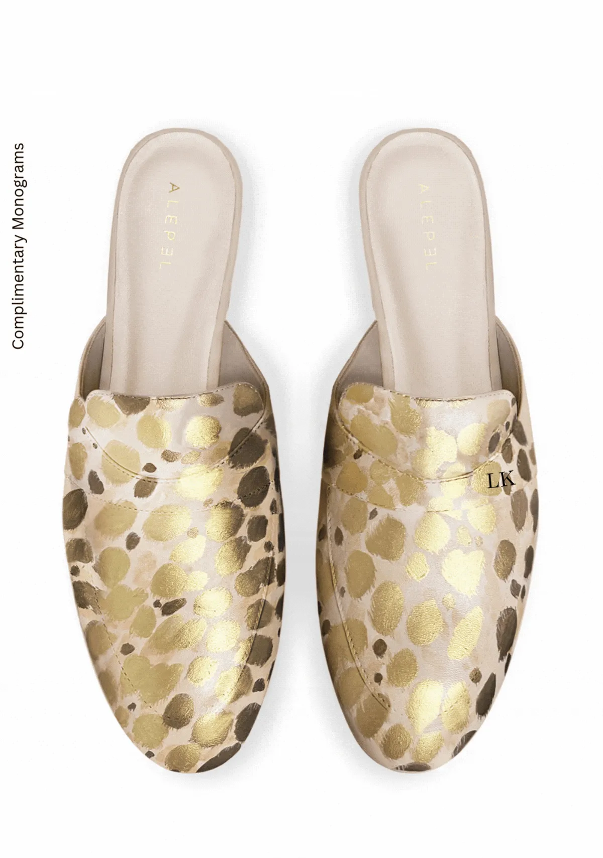 Good Traction Gold Cheetah Beige Mule