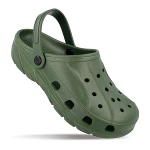 Practical Footwear Walkaroo Mens Clogs  - WC4838 Olive