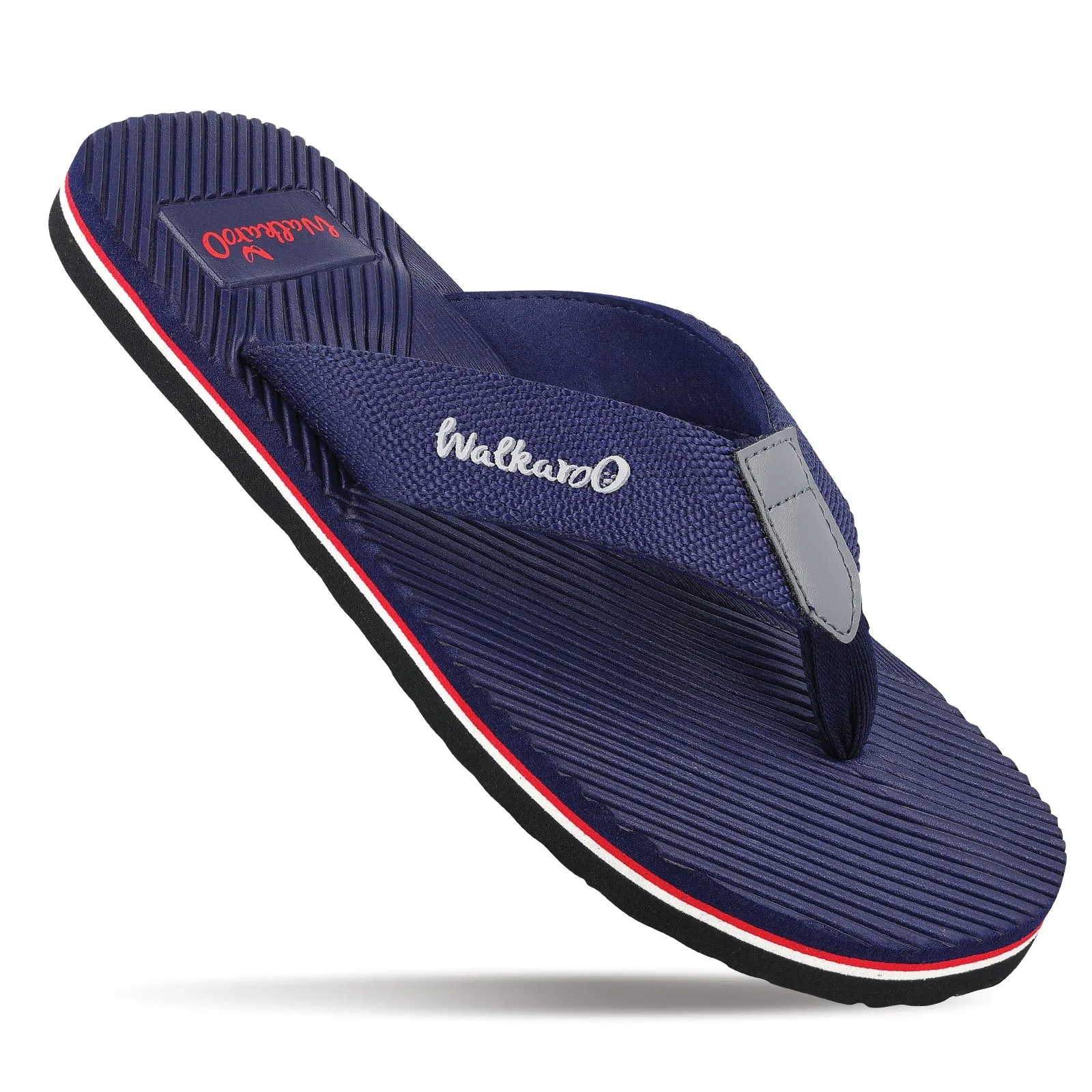 Men's Flip Flop Slippers - WC4257 Navy Blue Red Water Friendly