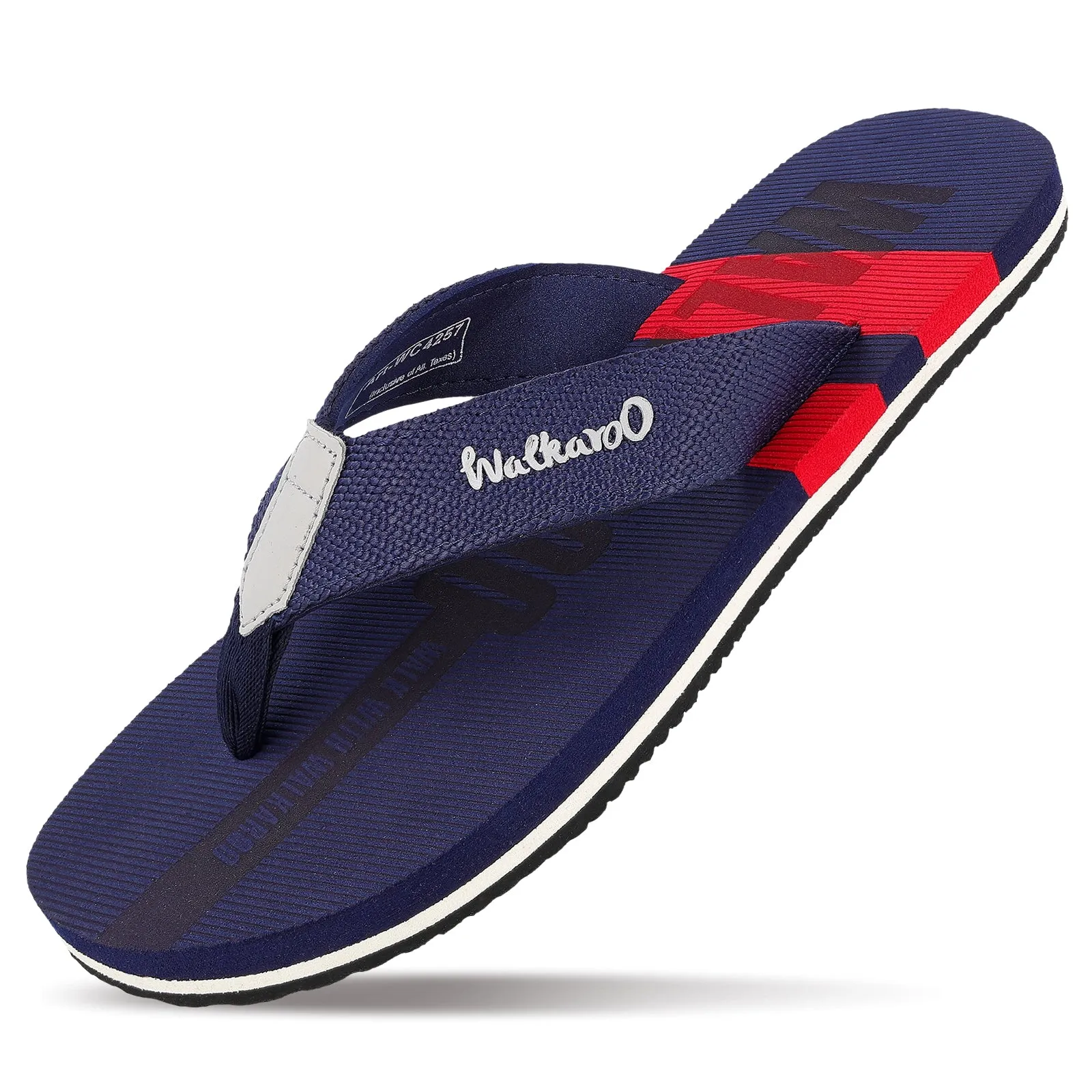 Men's Flip Flop Slippers - WC4257 Navy Blue Red Comfort seekers Flexible Walk