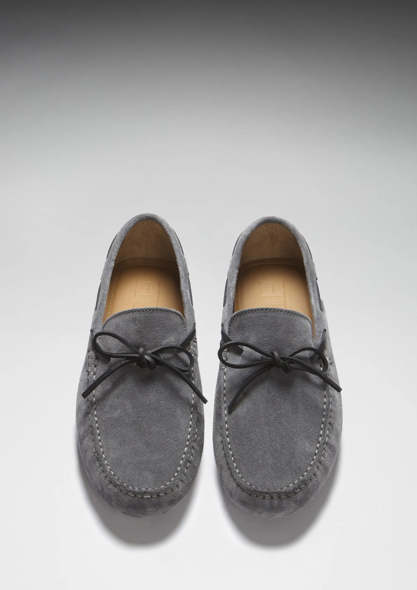 Laced Driving Loafers, slate grey suede Meet Time