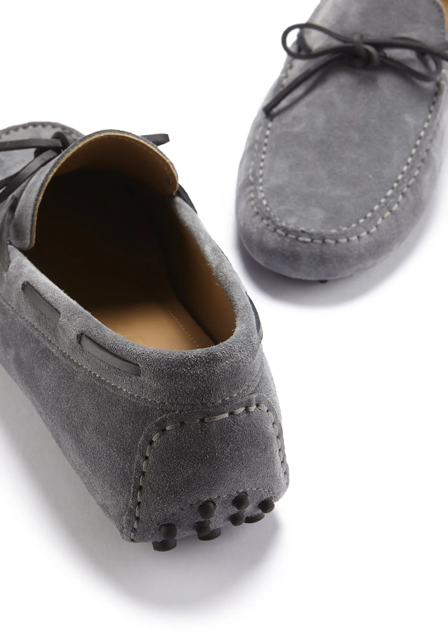 Laced Driving Loafers, slate grey suede Casual Support