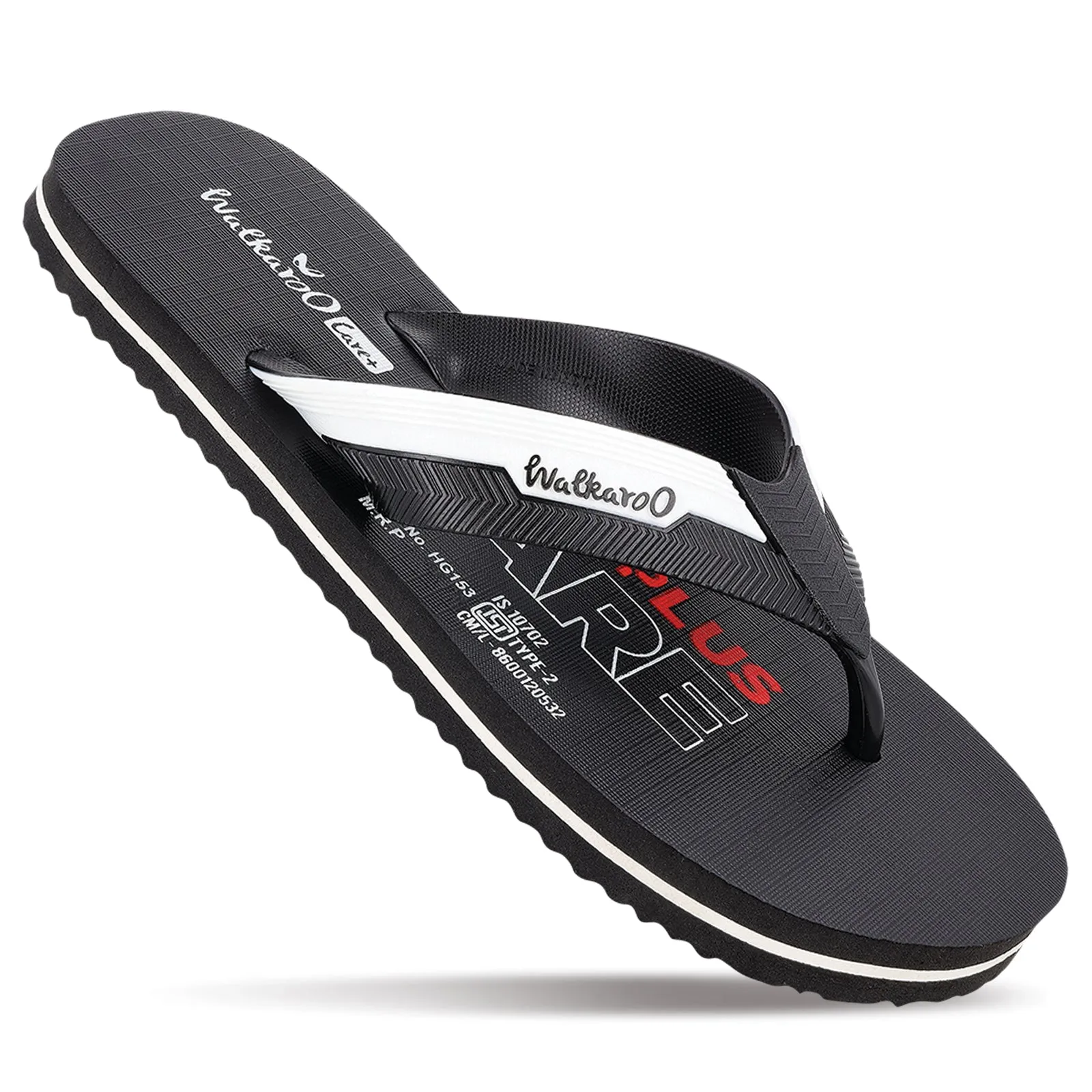 Travel Slip Garden Beach Outfit Men's Hawai Slippers - HG153 Black White
