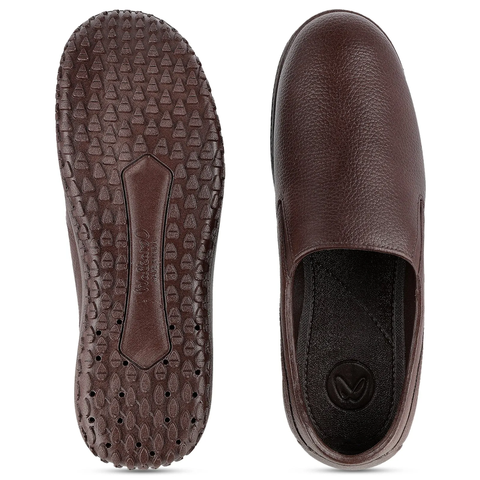 Men's Slip-On Rain Shoes - WC4703 Brown Step On Comfort