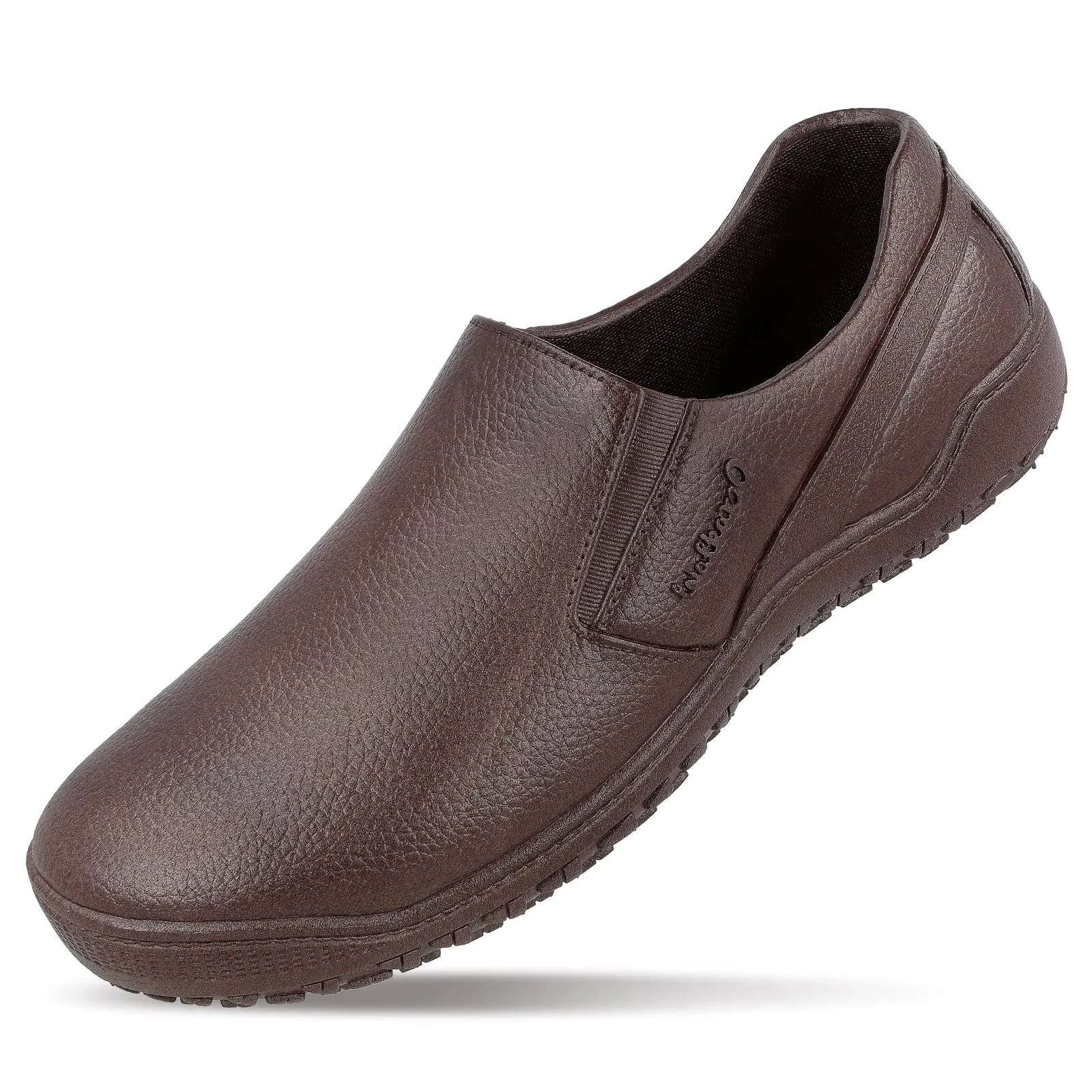 Men's Slip-On Rain Shoes - WC4703 Brown Effortless Comfort Urban Style