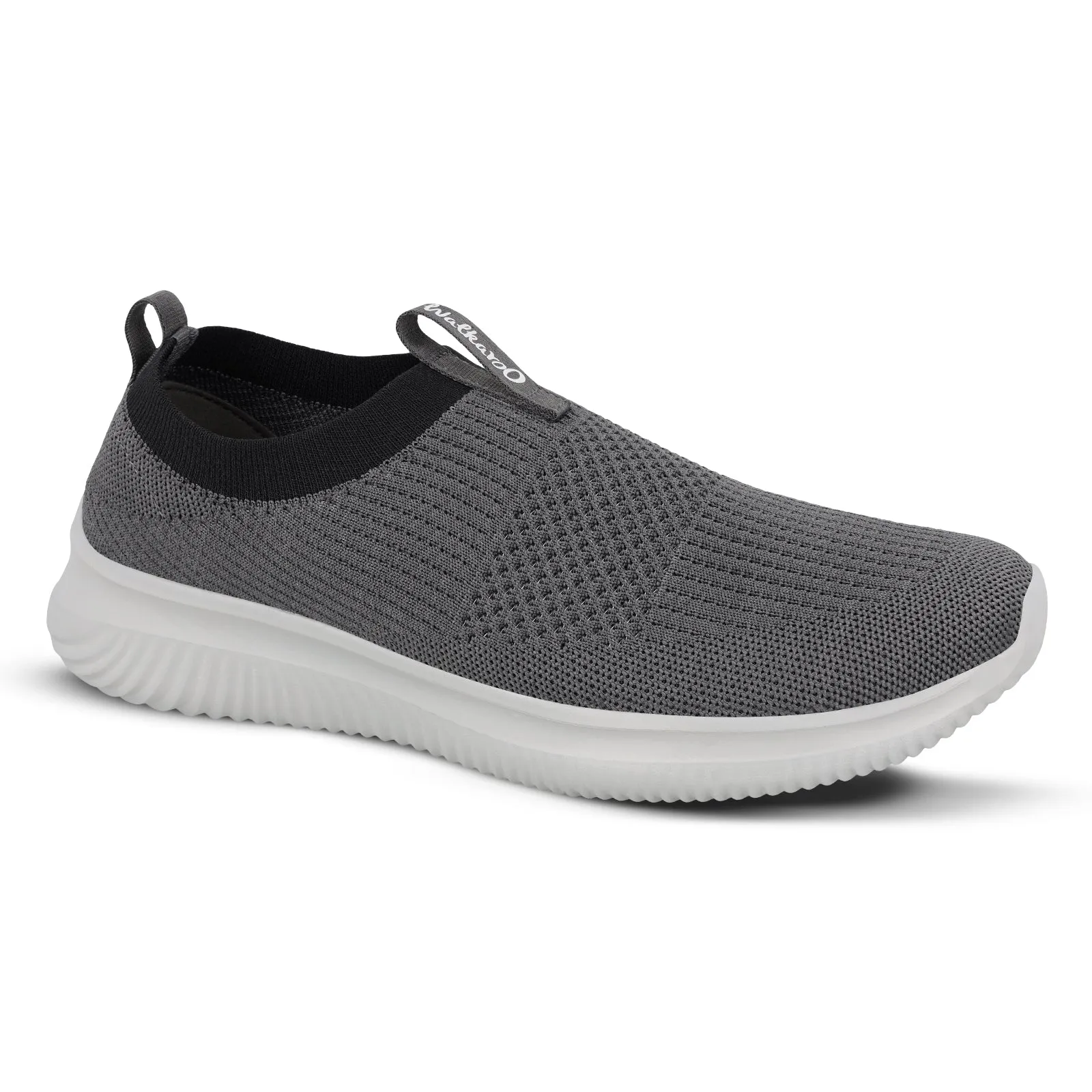 Men`s Slip-on Walking Shoes - WS9551 Grey Comfort Fit Relax Walk Shoes