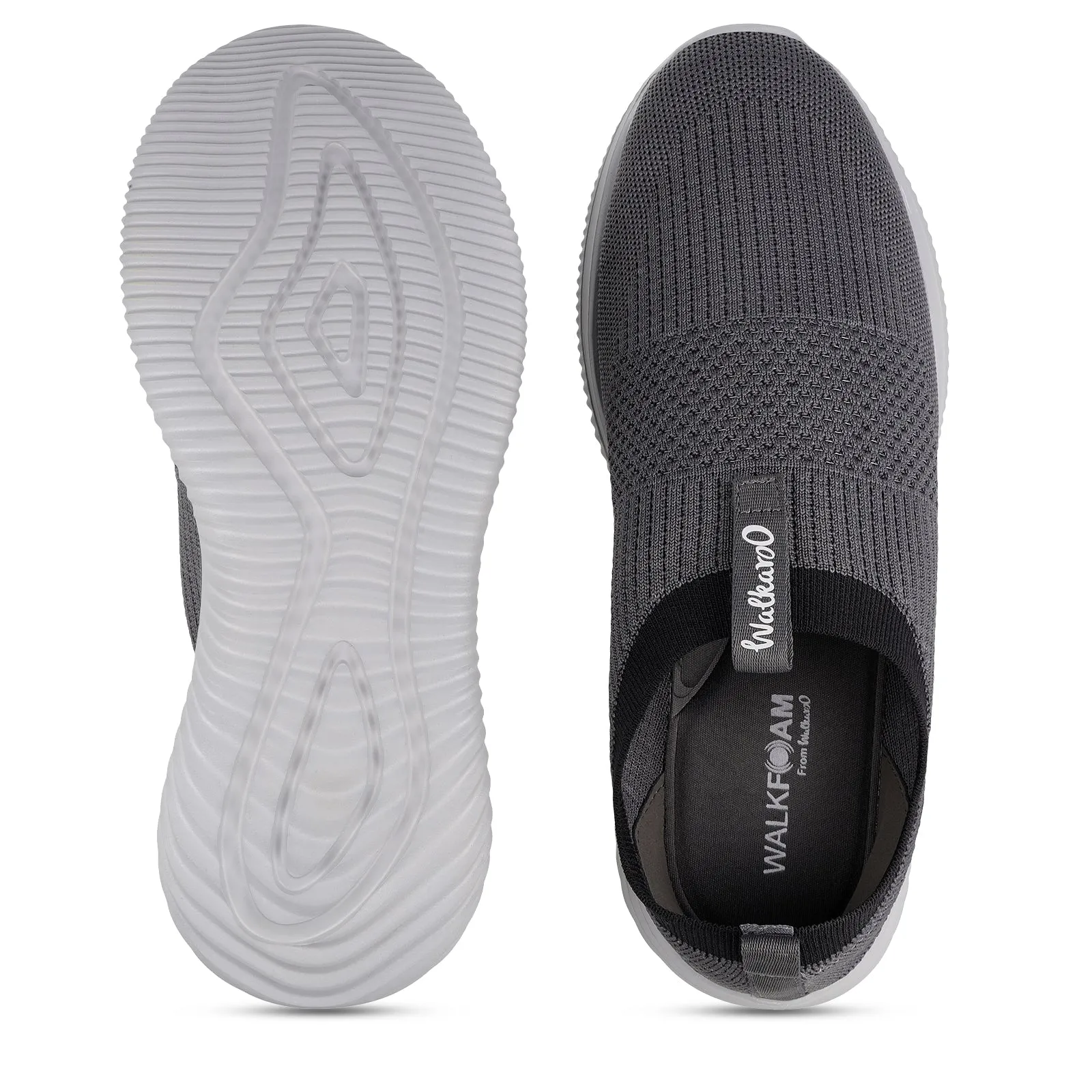 Men`s Slip-on Walking Shoes - WS9551 Grey Smooth Fit Quick Style Shoes